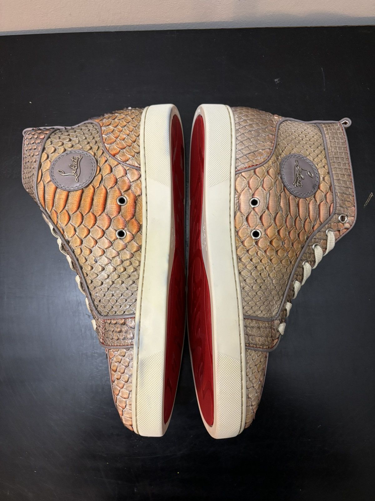 Christian Louboutin Christian Louboutin Red Bottom Louis Orlato Python Snakeskin Size US 12 / EU 45 - 3 Thumbnail