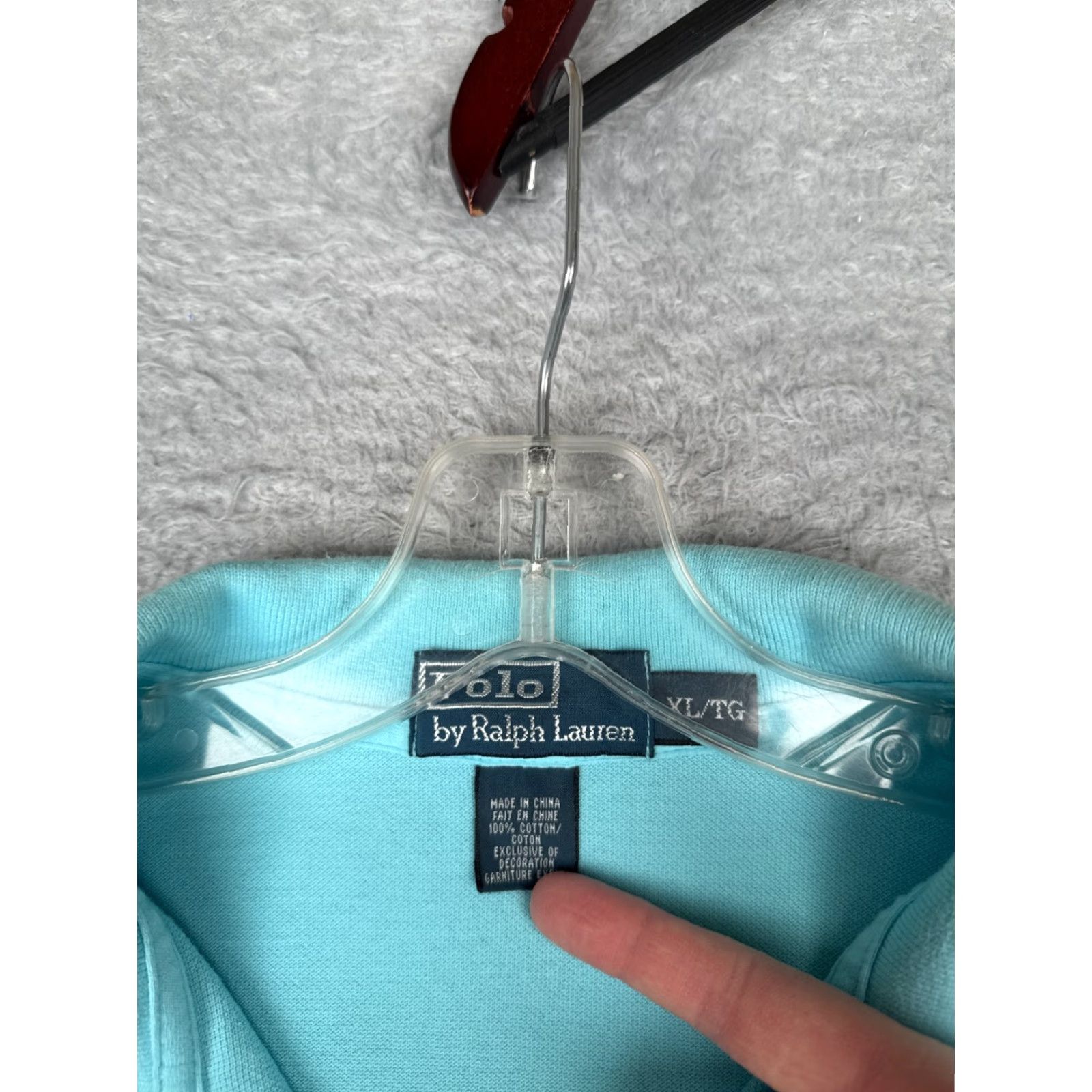 Ralph Lauren VINTAGE Polo Ralph Lauren Polo Shirt Adult XL Blue Short Sleeve Cotton Polo Shirt Polo Ralph Lauren Shirt Men Blue XL Size US XL / EU 56 / 4 - 7 Thumbnail