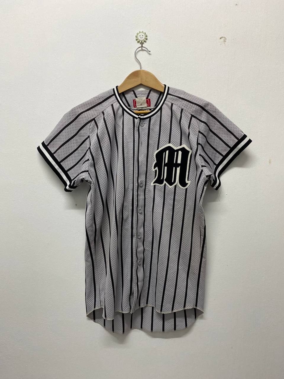 image of Avant Garde x Mlb Vintage s Baseball Jersey By Reward in Black White (Size Medium)