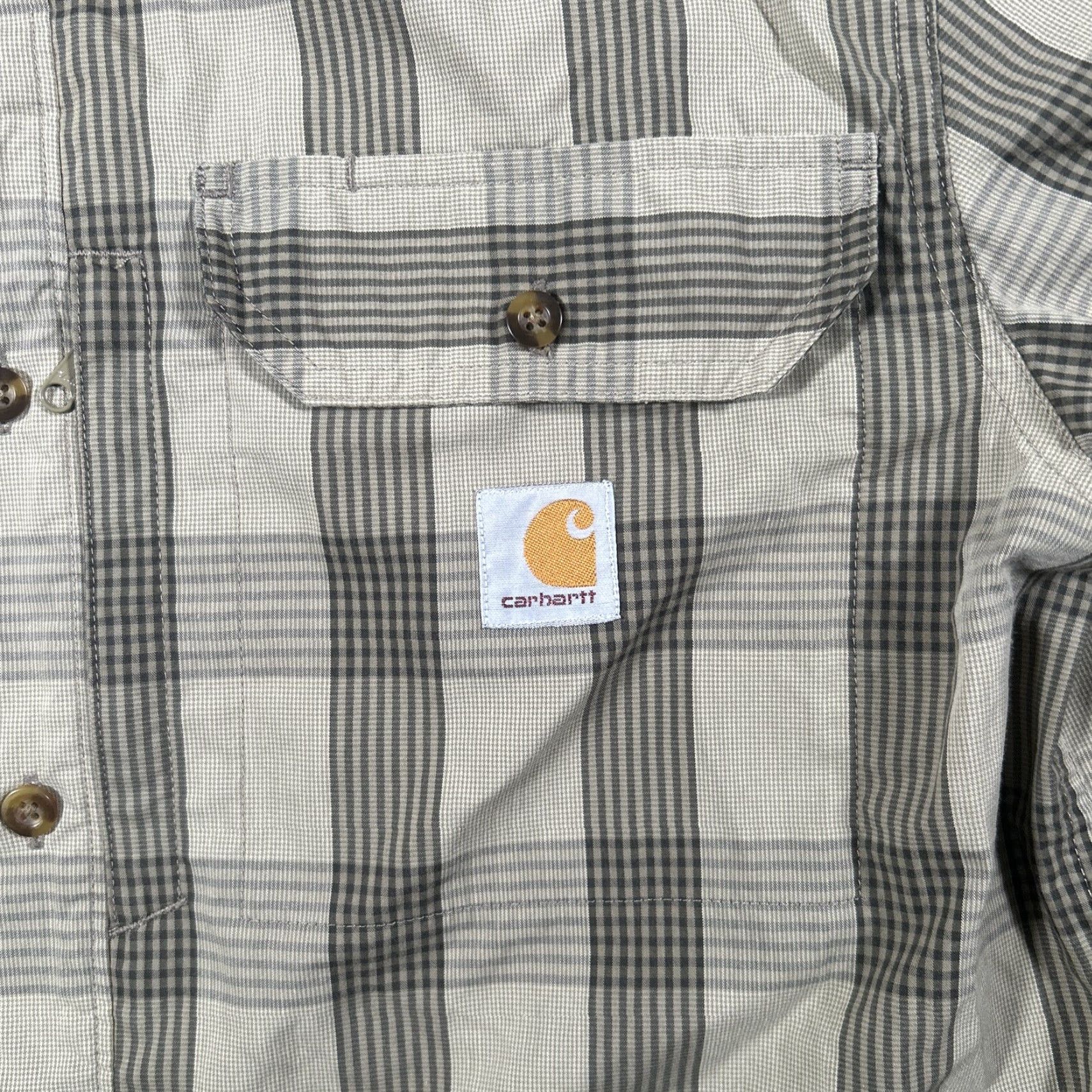 Carhartt VINTAGE Carhartt Shirt Mens M Short Sleeve Force Relax Workwear Vented Tan Plaid Size US M / EU 48-50 / 2 - 3 Thumbnail