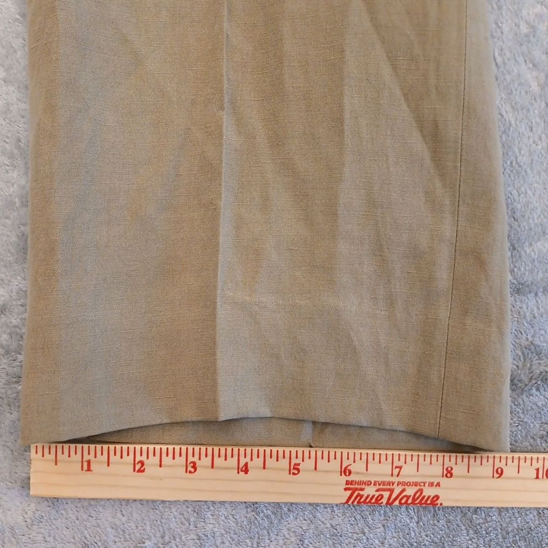 Vintage Blend Bullock & Jones Dress Pants Mens 38 Green Altered Hem Silk Linen Flat Front Straight Inseam 26 Regular Vintage No Mens Size US 38 / EU 54 - 5 Thumbnail