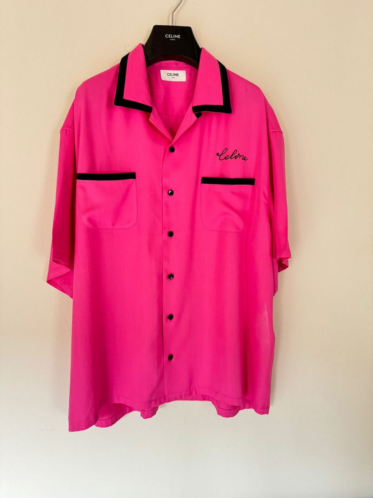 Celine × Hedi Slimane SS22 Loose Bowling Shirt Hawaiian Short Sleeve Size US S / EU 44-46 / 1 - 4 Thumbnail