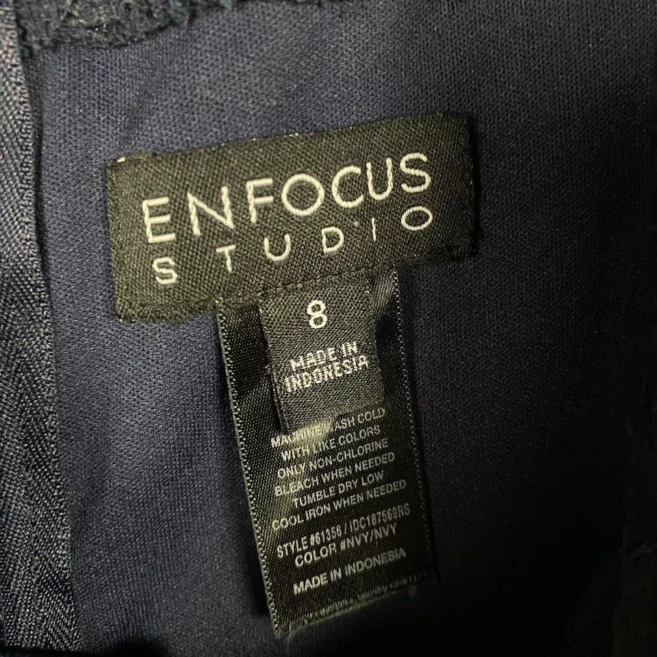 Other EN Focus Studio Dress Women's Size 8 Navy Blue Adults Size M / US 6-8 / IT 42-44 - 3 Thumbnail