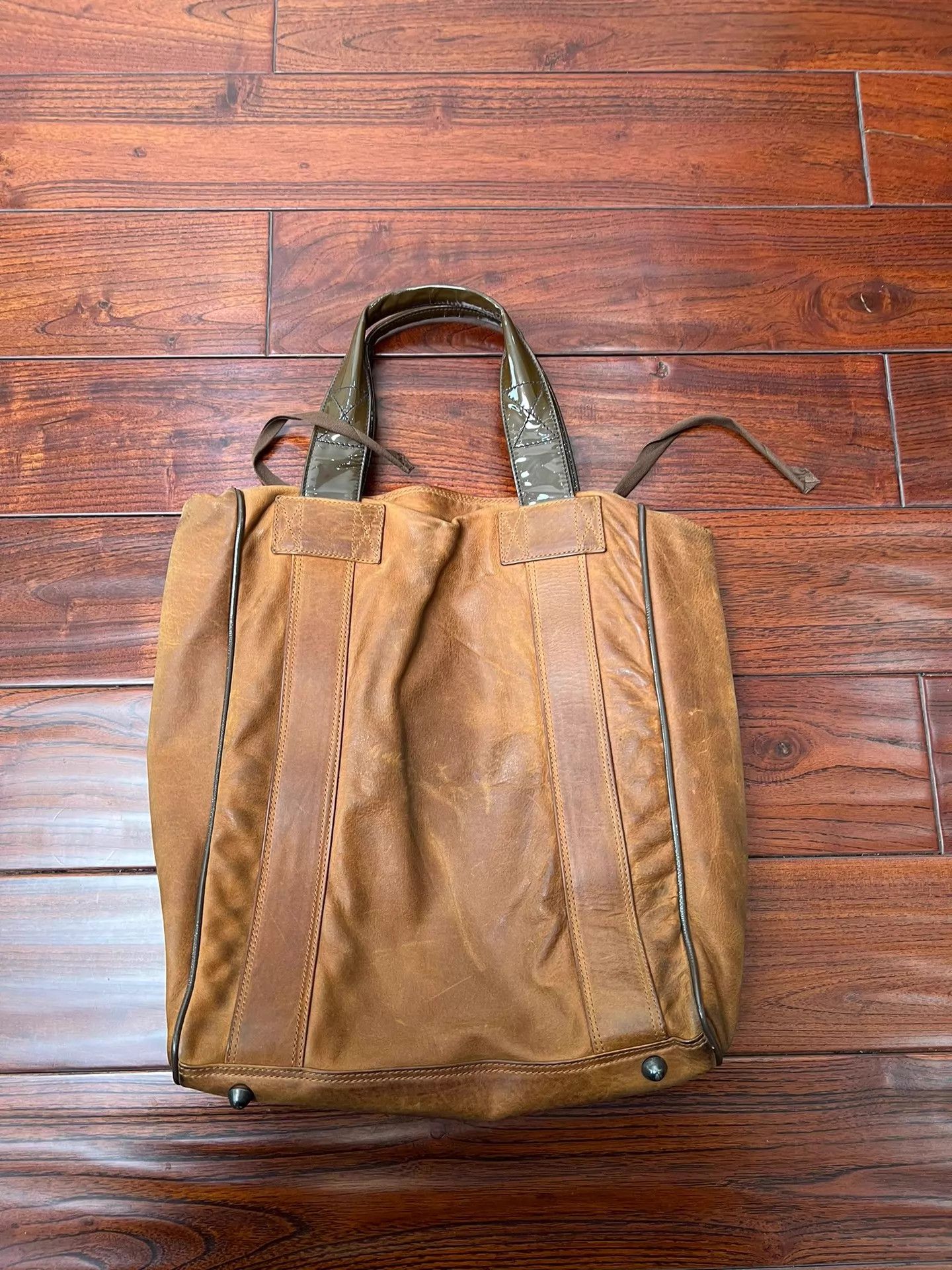 Dries Van Noten Dries van noten maillard distressed leather handbag Size ONE SIZE - 7 Thumbnail