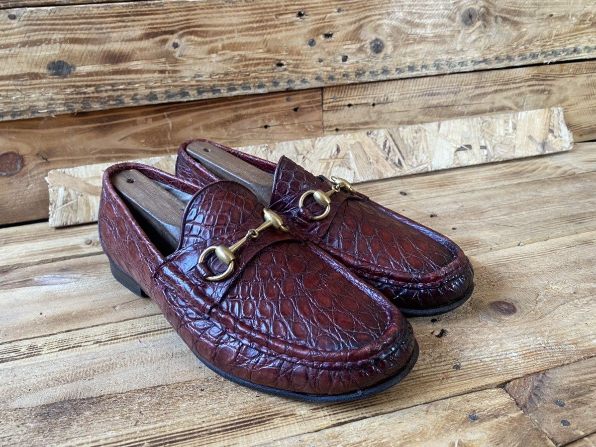 Gucci Gucci horsebit 1953 exotic crocodile leather loafers sz 7 Size US 8 / EU 41 - 12 Thumbnail