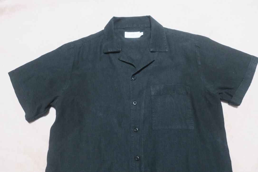 Onia Men's Black Linen Blend Camp Shirt Short Sleeve Size US S / EU 44-46 / 1 - 2 Thumbnail