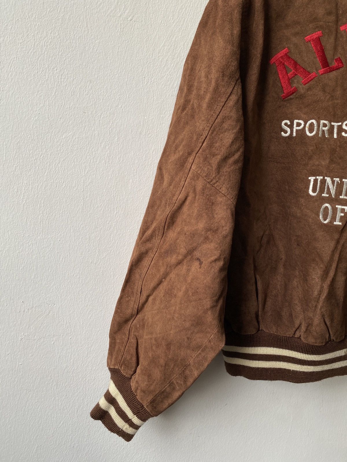 Converse × Vintage Vintage 90s Converse Suede Leather Varsity Jacket Size US M / EU 48-50 / 2 - 6 Thumbnail