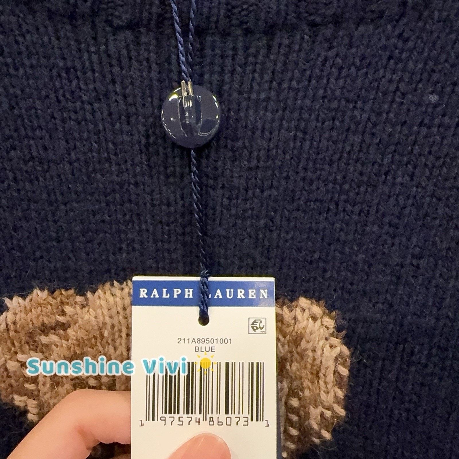 Ralph Lauren NWT Polo Ralph Lauren Women Crewneck Bear Sweater Dress Navy Size XS / US 0-2 / IT 36-38 - 4 Thumbnail