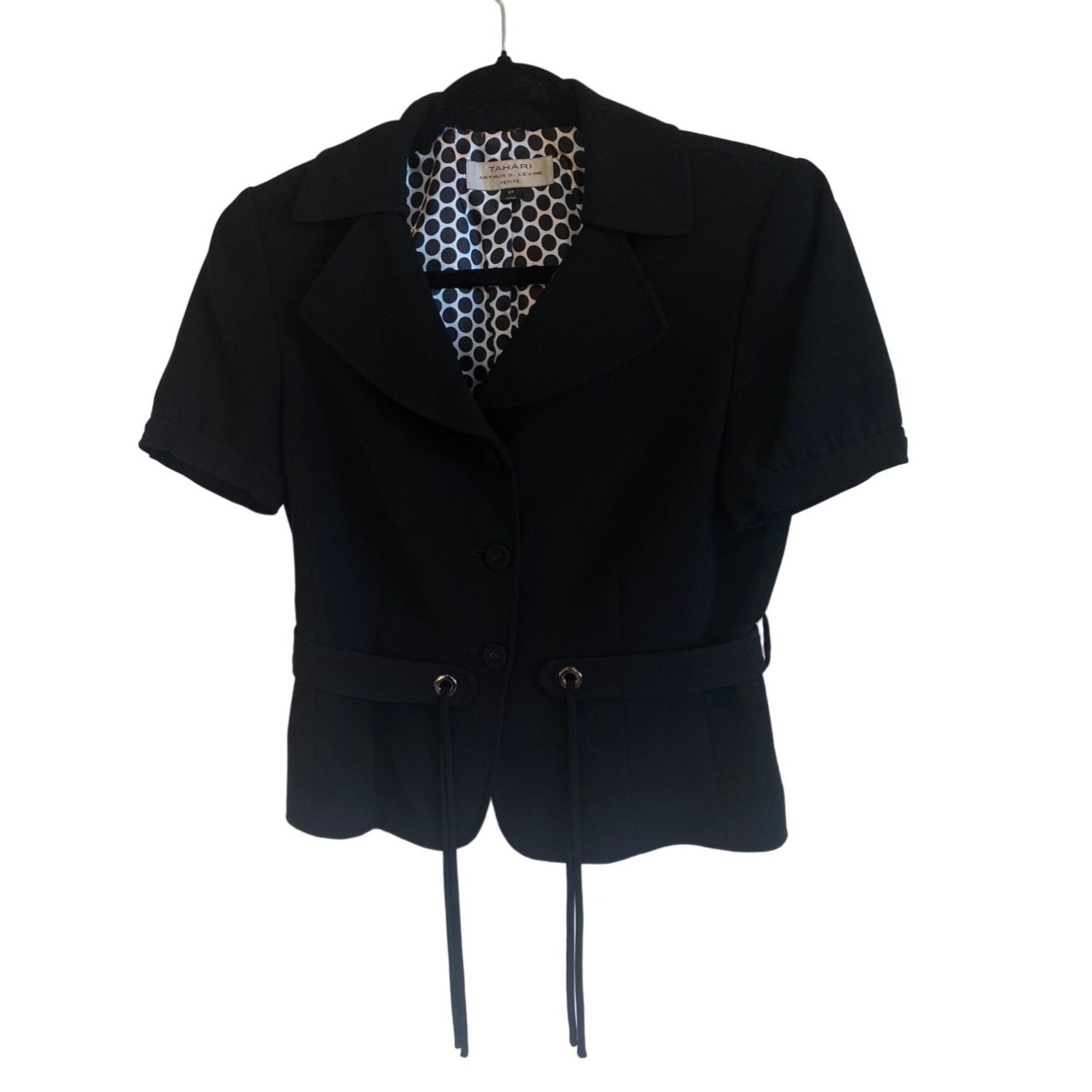 Other Tahari Short Sleeve Blazer Black Women’s 8P Petite Arthur S. Size M / US 6-8 / IT 42-44 - 9 Thumbnail