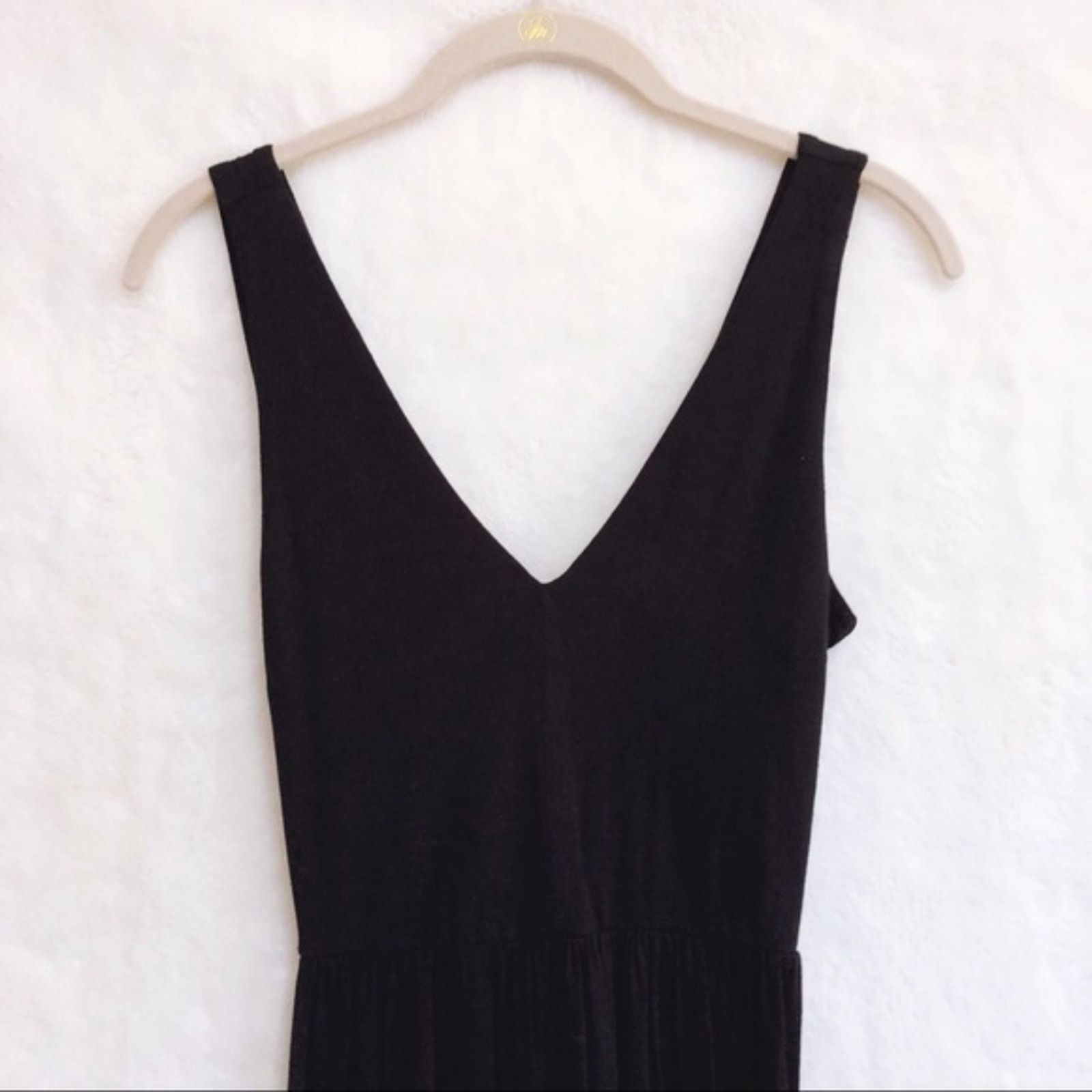 Loft LOFT Black Cross Back Sleeveless Dress Size S / US 4 / IT 40 - 4 Thumbnail