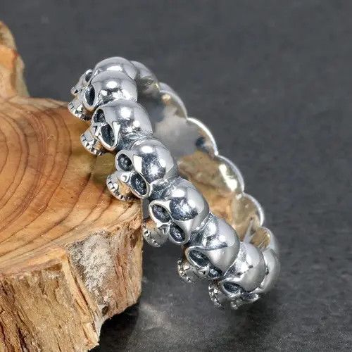 Jewelry Punk skull ring Size ONE SIZE - 2 Thumbnail