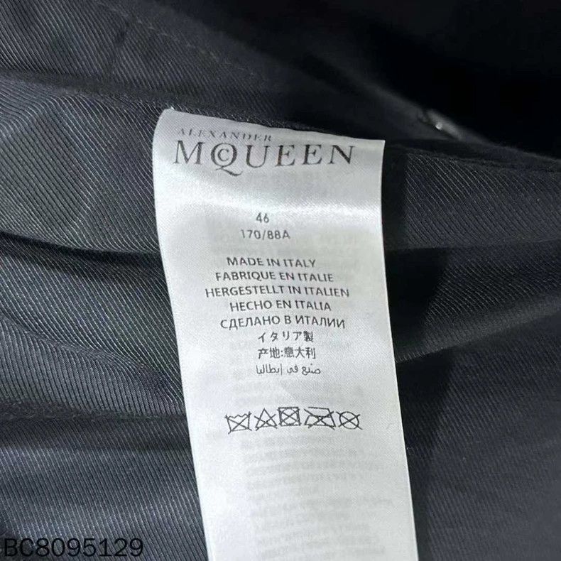 Alexander McQueen Alexander McQUEEN size 46 Black split leather double-layer Size L / US 10 / IT 46 - 5 Thumbnail