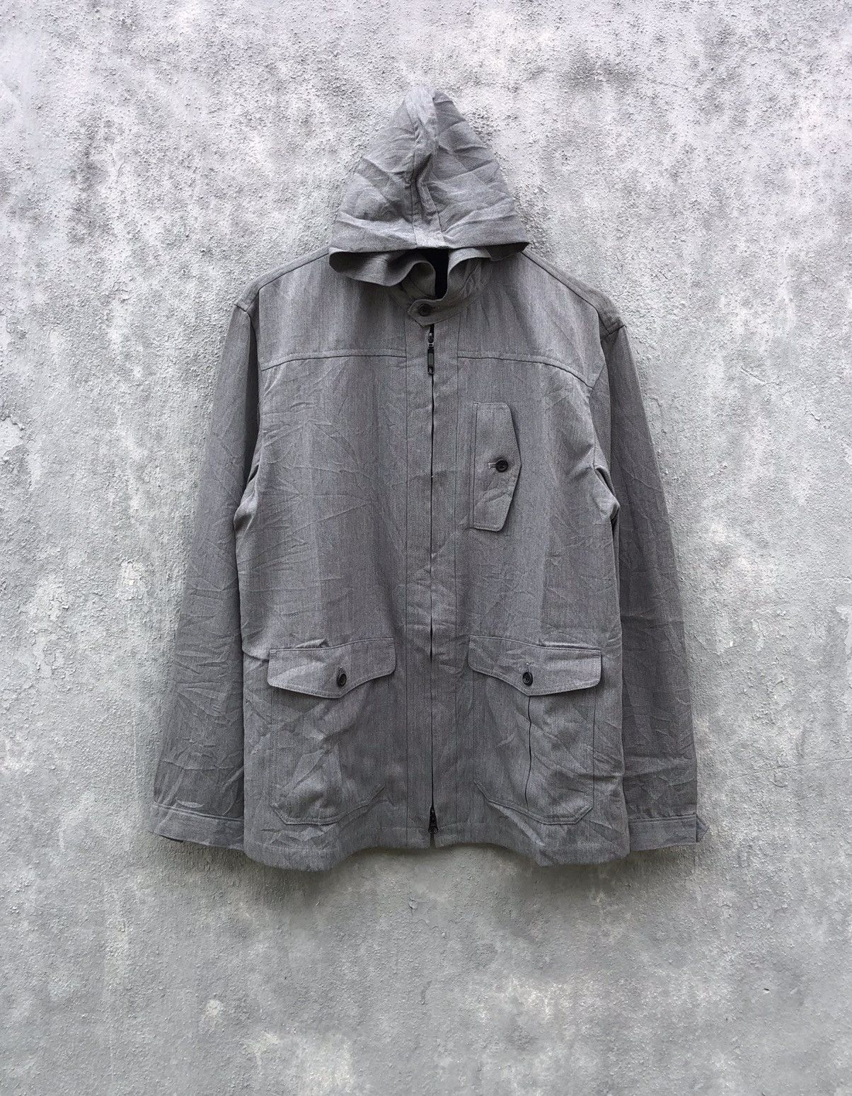 Yohji Yamamoto Yohji Yamamoto LQ Men Multiy Pocket Hoodie Jacket Zipper Size US L / EU 52-54 / 3 - 1 Thumbnail