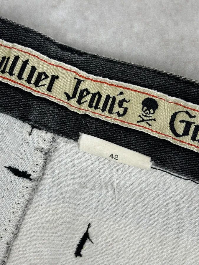 Jean Paul Gaultier 2000s Jean Paul Gaultier Black Yellow Trompe LOeil Jeans Size US 30 / EU 46 - 10 Thumbnail