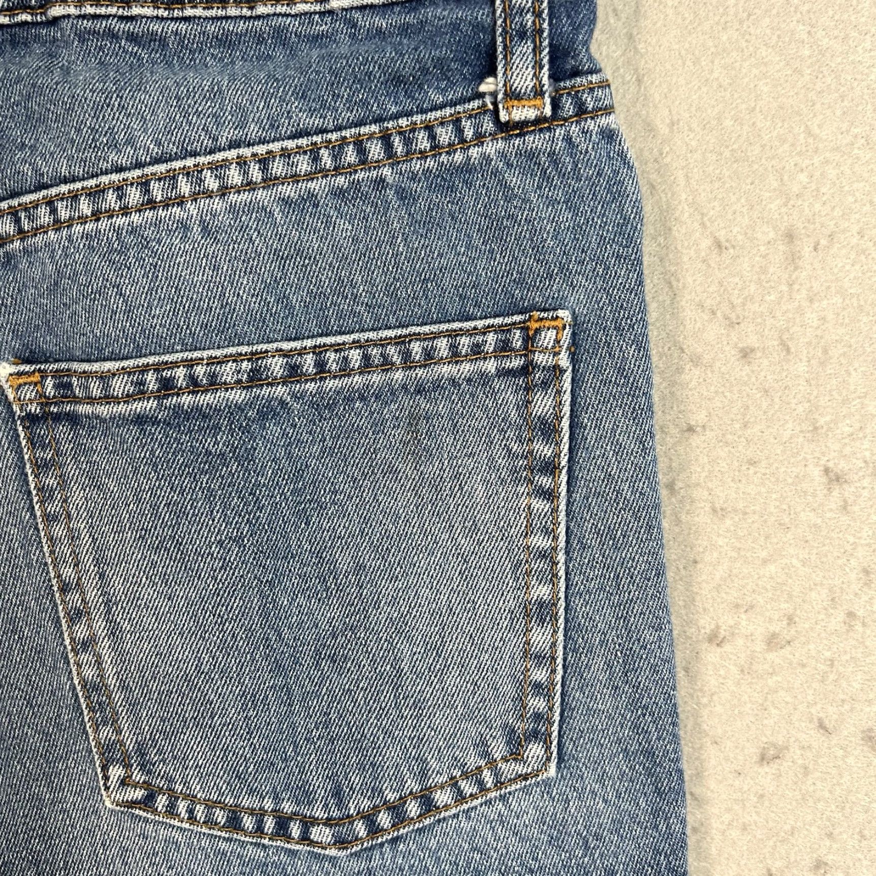 Topman Topman Denim Short — Adult Mens 30 Blue Medium Wash Bermuda 8in Inseam Regular Cotton Front Flat Shirt? Size US 30 / EU 46 - 6 Thumbnail