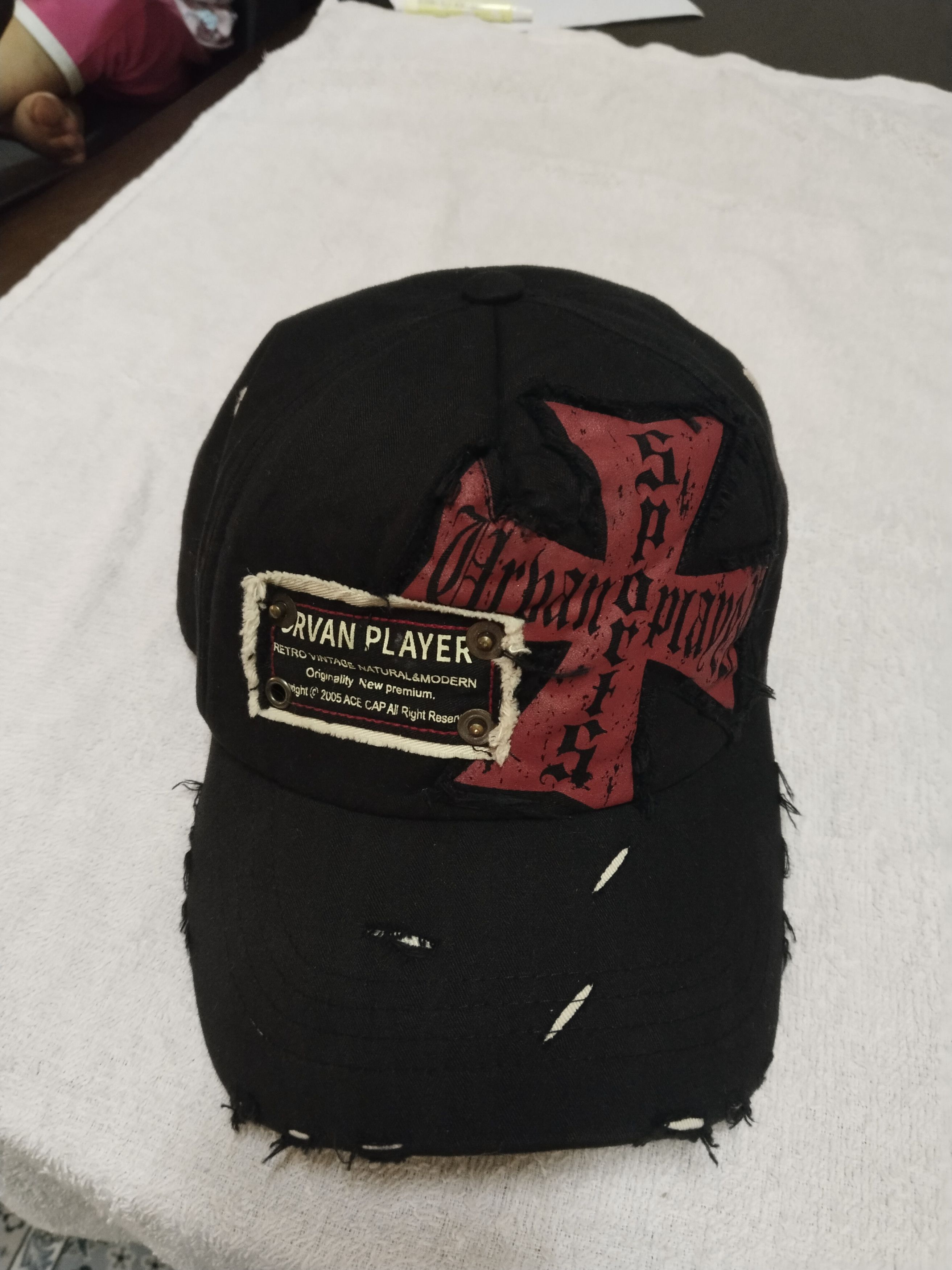 Vintage VINTAGE DISTRESSED RETRO DESIGN CAP HAT Size ONE SIZE - 1 Thumbnail