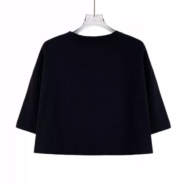 Prada Prada Black Cotton Short Sleeve TShirt -2505 Size S / US 4 / IT 40 - 2 Thumbnail