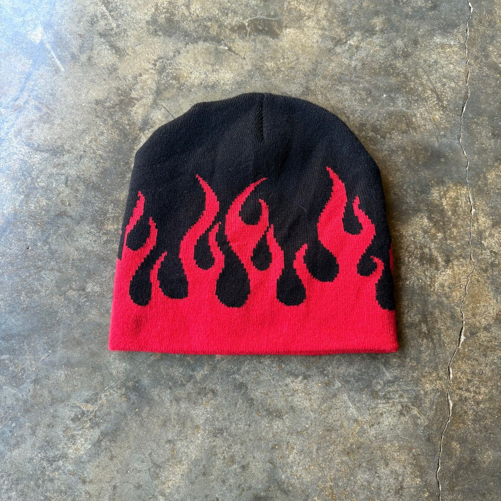 Vintage Flame Style Skater Wraparound Toque Beanie Size ONE SIZE - 1 Thumbnail
