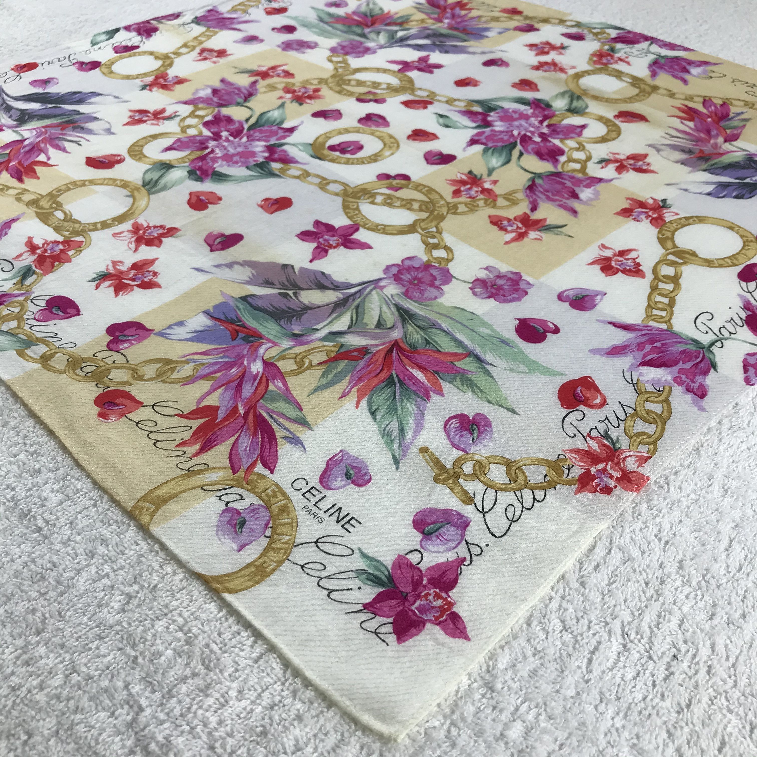 Celine × Vintage Celine Bandana / Handkerchief / Neckerchief - S207 Size ONE SIZE - 2 Thumbnail