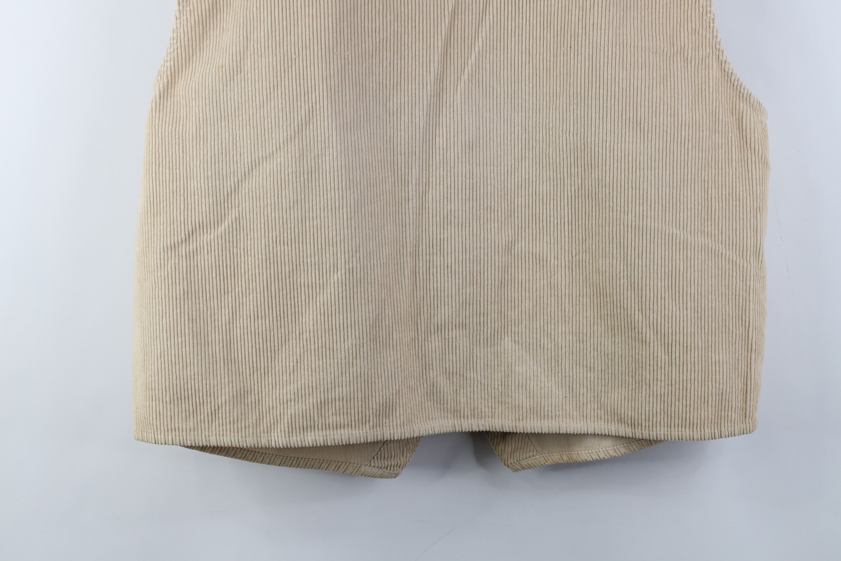 Vintage Vintage 90s Streewear Button Vest Jacket Beige Cotton Size US XL / EU 56 / 4 - 13 Thumbnail