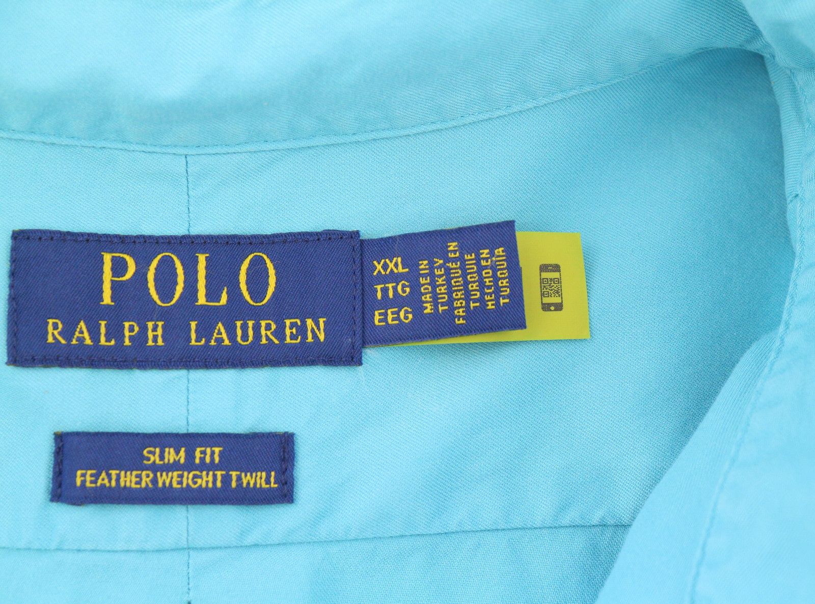 Ralph Lauren 2XL Blue Slim Fit Twill Button-Down Neck 87036 Size US XXL / EU 58 / 5 - 6 Thumbnail