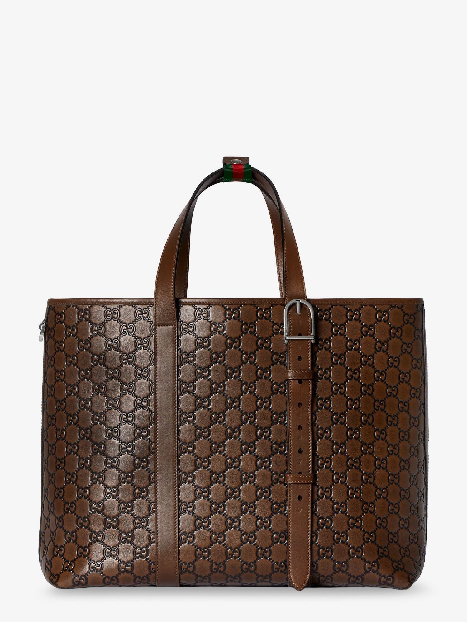 Gucci Gg Emblem Leather Shopping Bag Size ONE SIZE - 1 Thumbnail