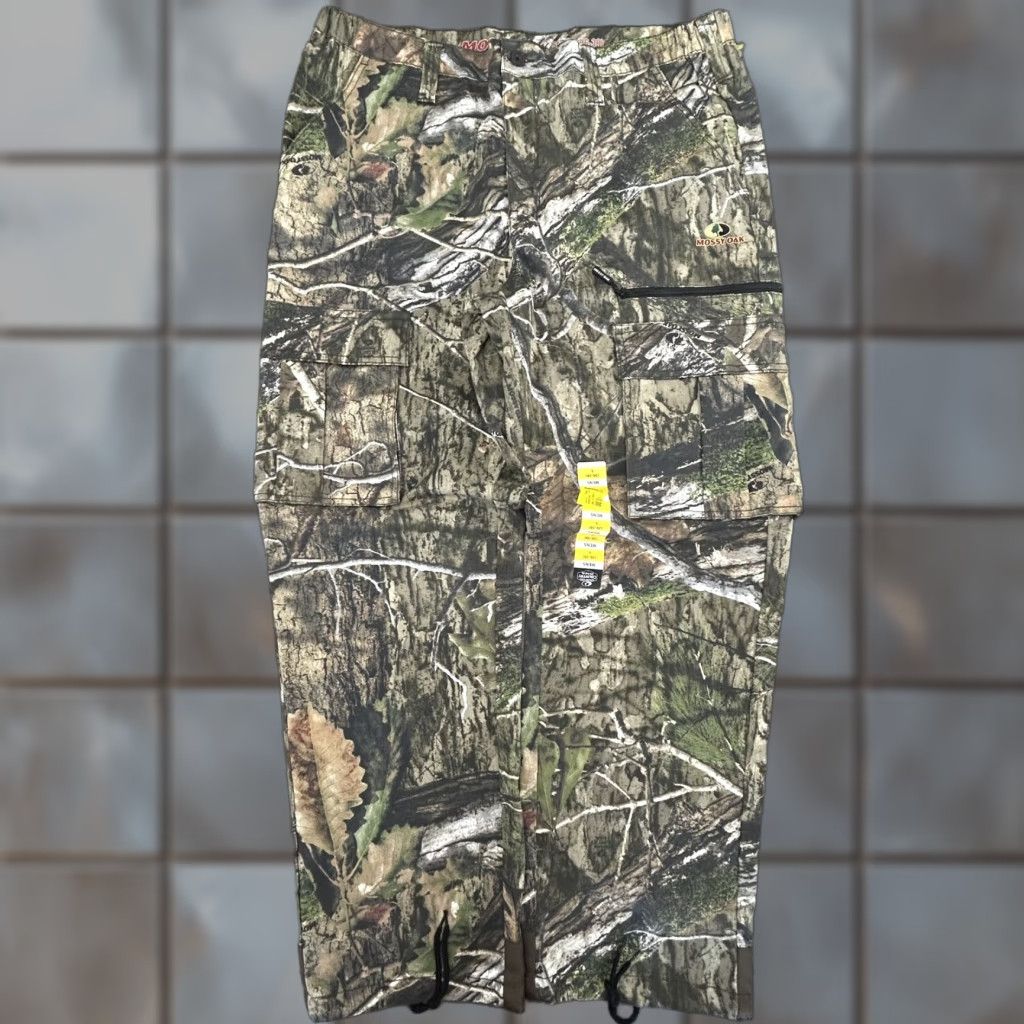 Vintage VINTAGE Mossy Oak Cargo Pants Mens Large 38x32 Camouflage Green Baggy 90s Grunge Y2K Outdoors Men Size US 38 / EU 54 - 1 Thumbnail