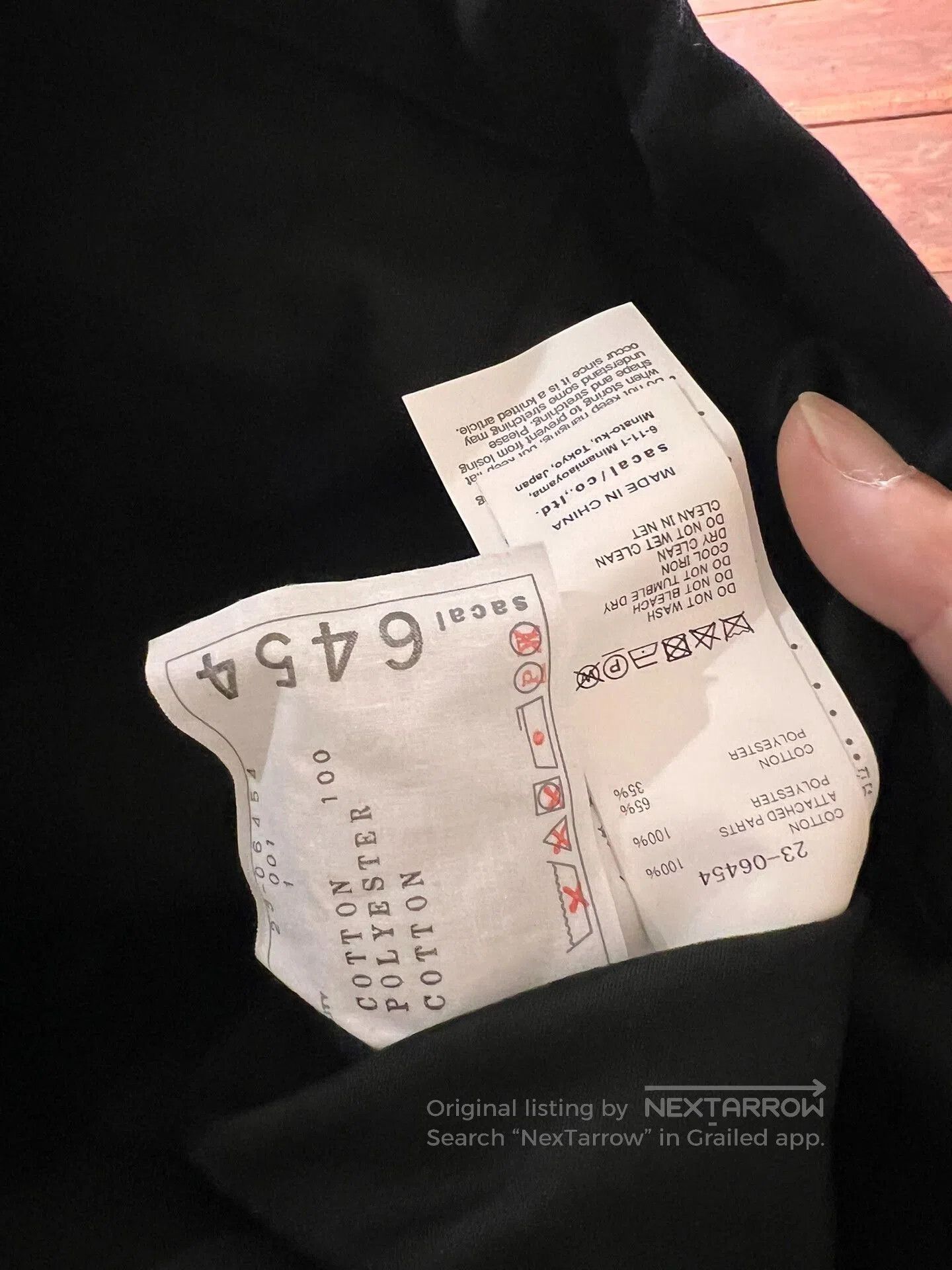 Sacai sacai black cropped jacket with knit sleeves. Size S / US 4 / IT 40 - 4 Thumbnail