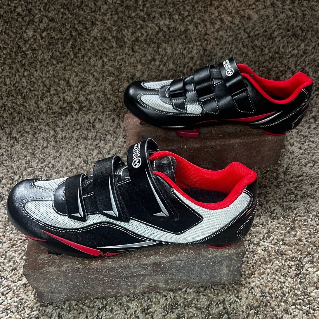 Other Outdoor Master Biker Cycling Shoes with Cleats Black/Red 42 Size US 10.5 / IT 40.5 - 3 Thumbnail