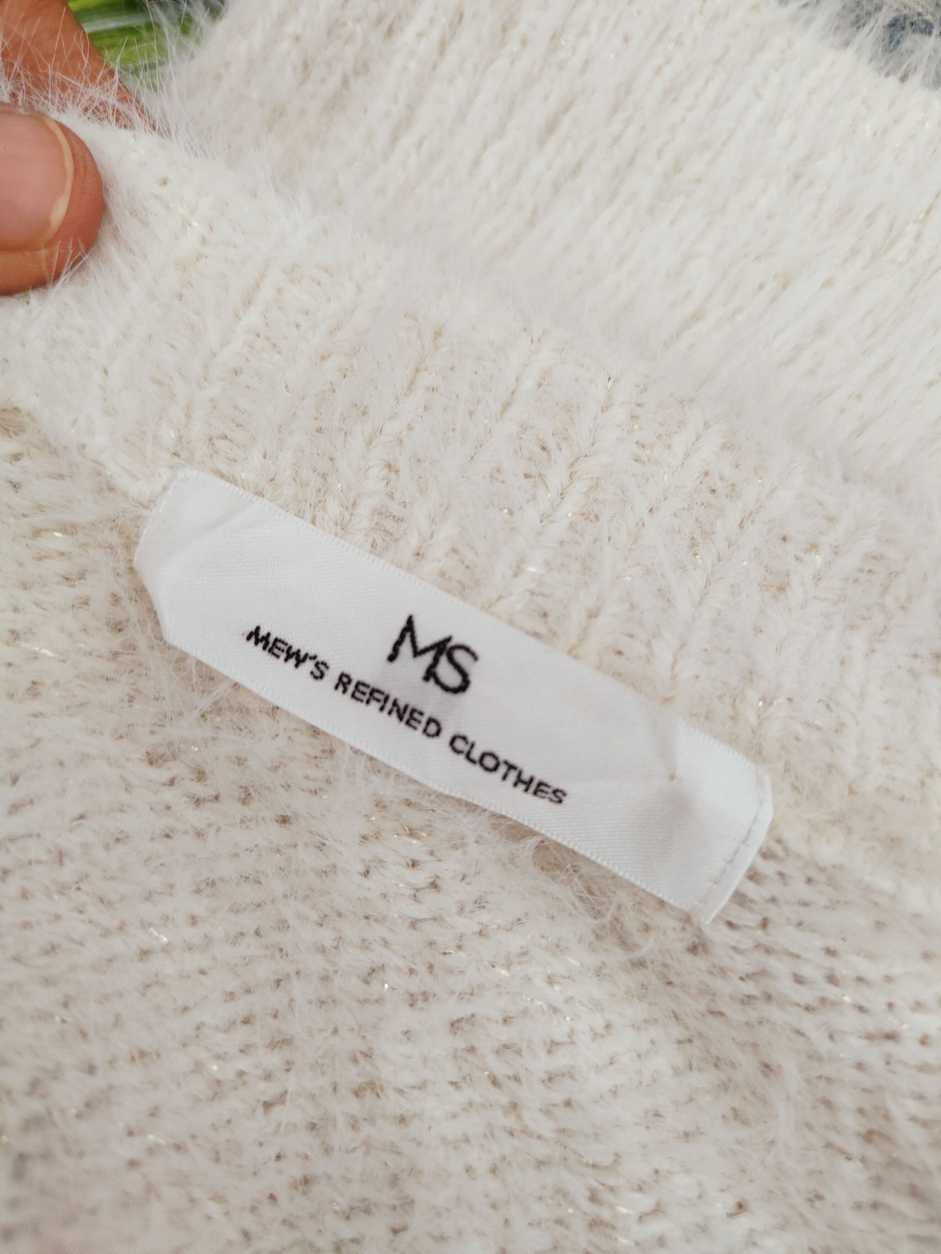 Japanese Brand × Vintage MS Cream Fur Mohair Knitwear Size M / US 6-8 / IT 42-44 - 13 Thumbnail