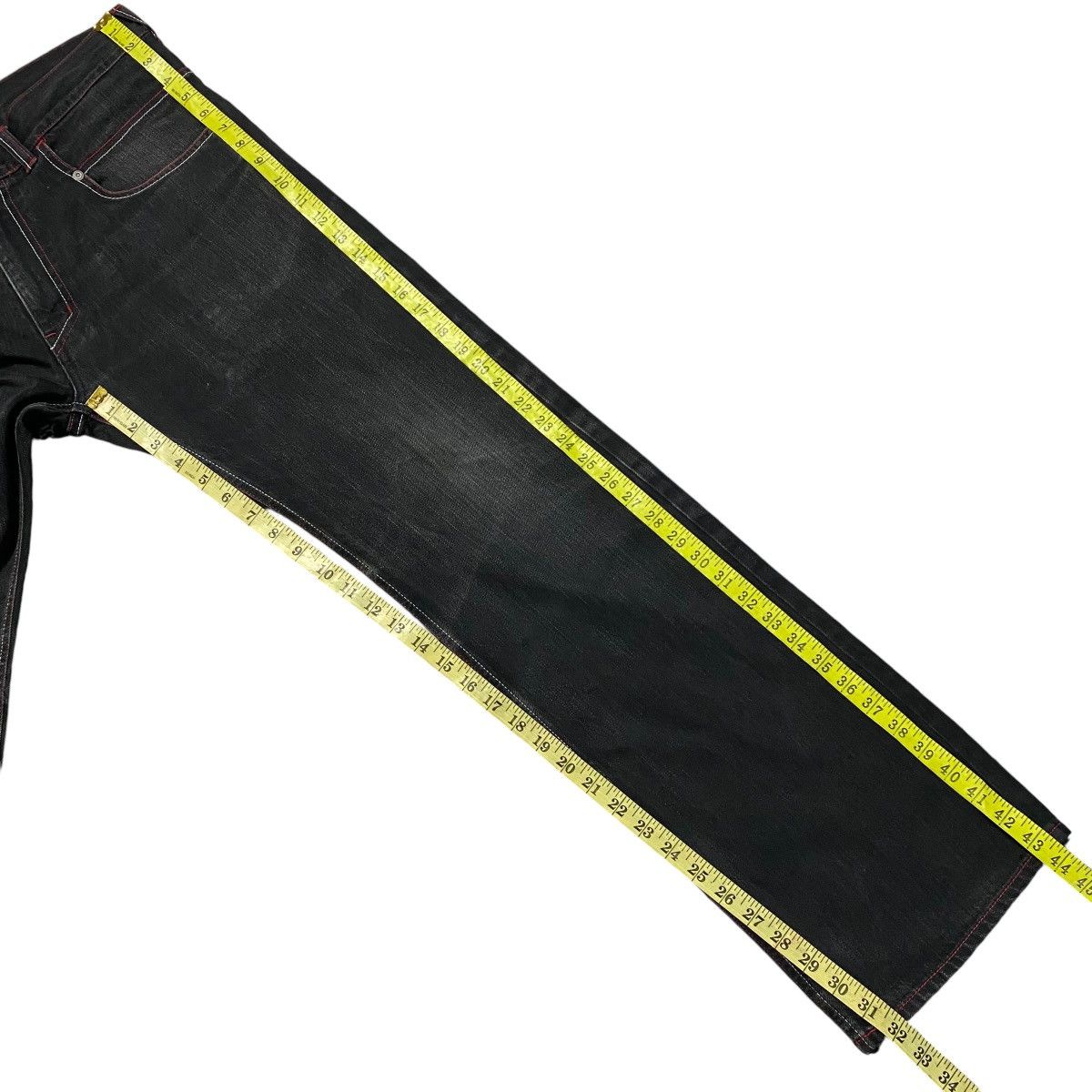 FTC Ftc Black Denim Jeans Red Stitch Size US 34 / EU 50 - 23 Thumbnail