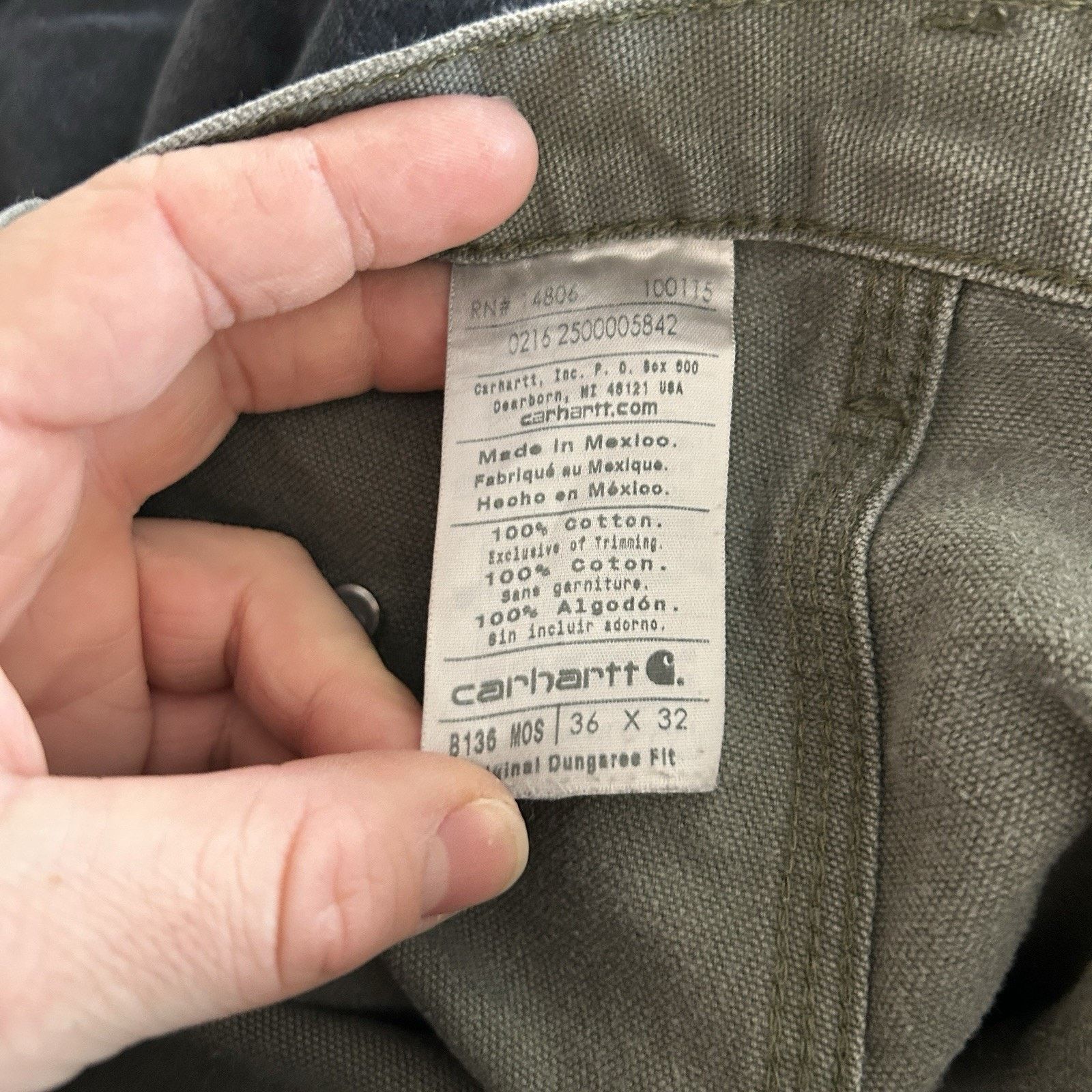 Carhartt Vintage Carhartt DoubleKnee Dungaree Carpenter Pants “Moss” Size US 37 - 13 Thumbnail