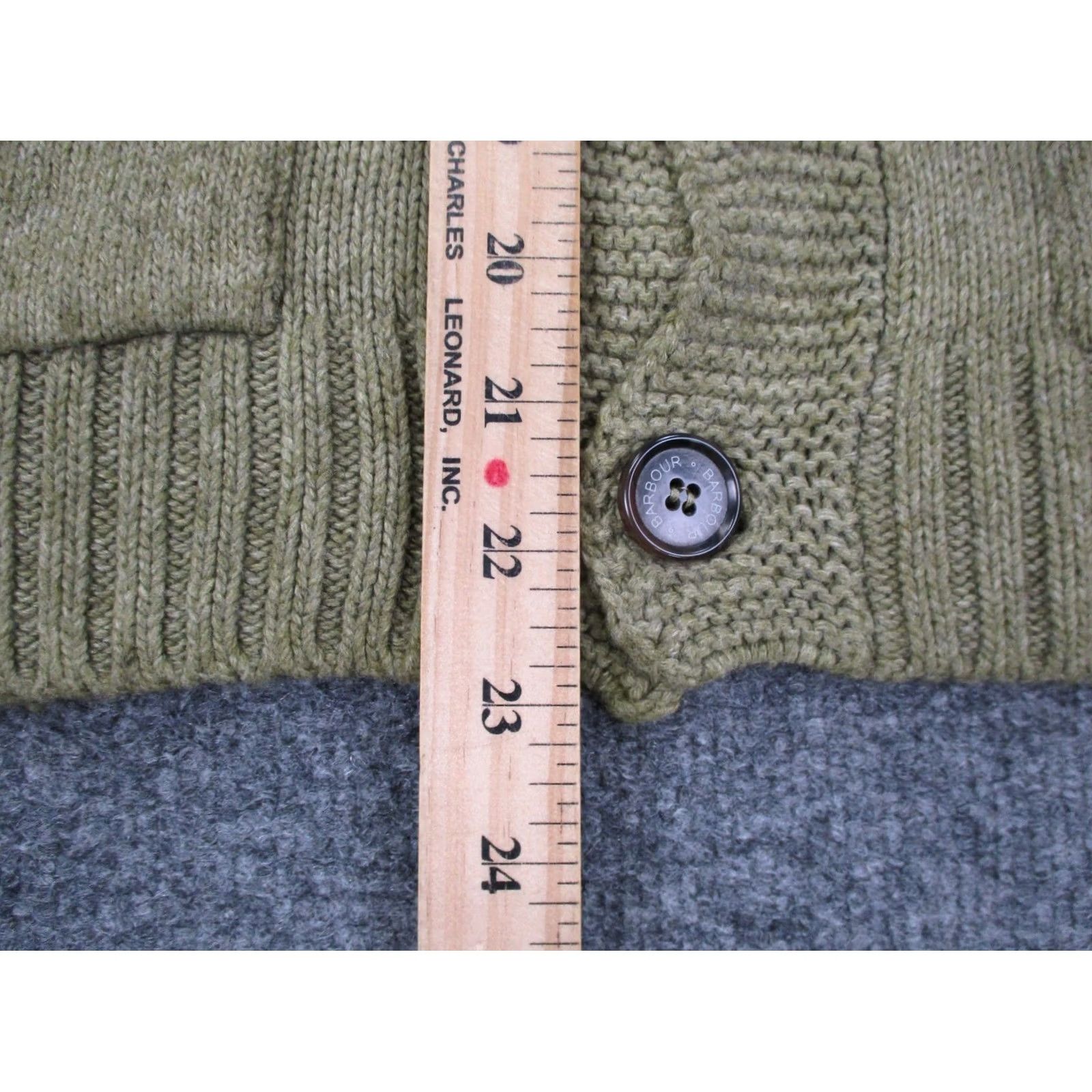 Barbour Barbour Sweater Womens 10 11 Green Viscose Cashmere Cowl Neck Fisherman Cable-Knit Cardigan Lounge Casual Mens? No genders specified Size L / US 10 / IT 46 - 4 Thumbnail