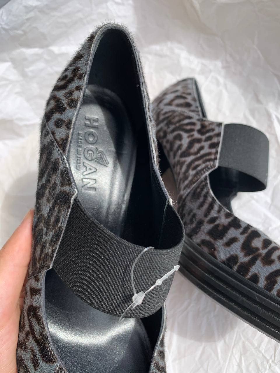 Hogan Hogan Mary Jane shoes with fur and gray-black leopard print Size US 7 / IT 37 - 5 Thumbnail