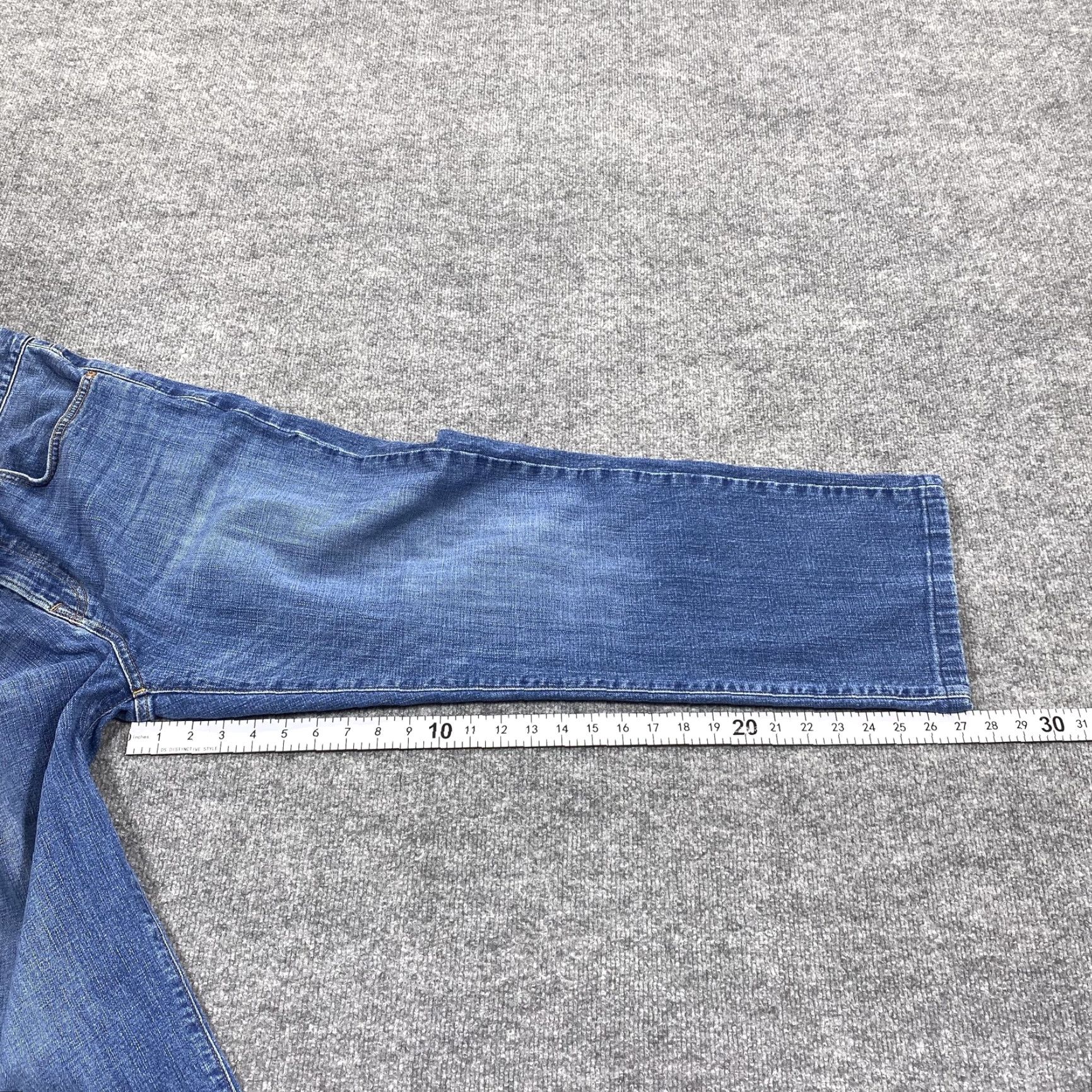 Vintage LEMIEUX Jeans Mens 38x27 Blue Relaxed Straight Light Wash Denim Stretch Jeans Size US 38 / EU 54 - 7 Thumbnail