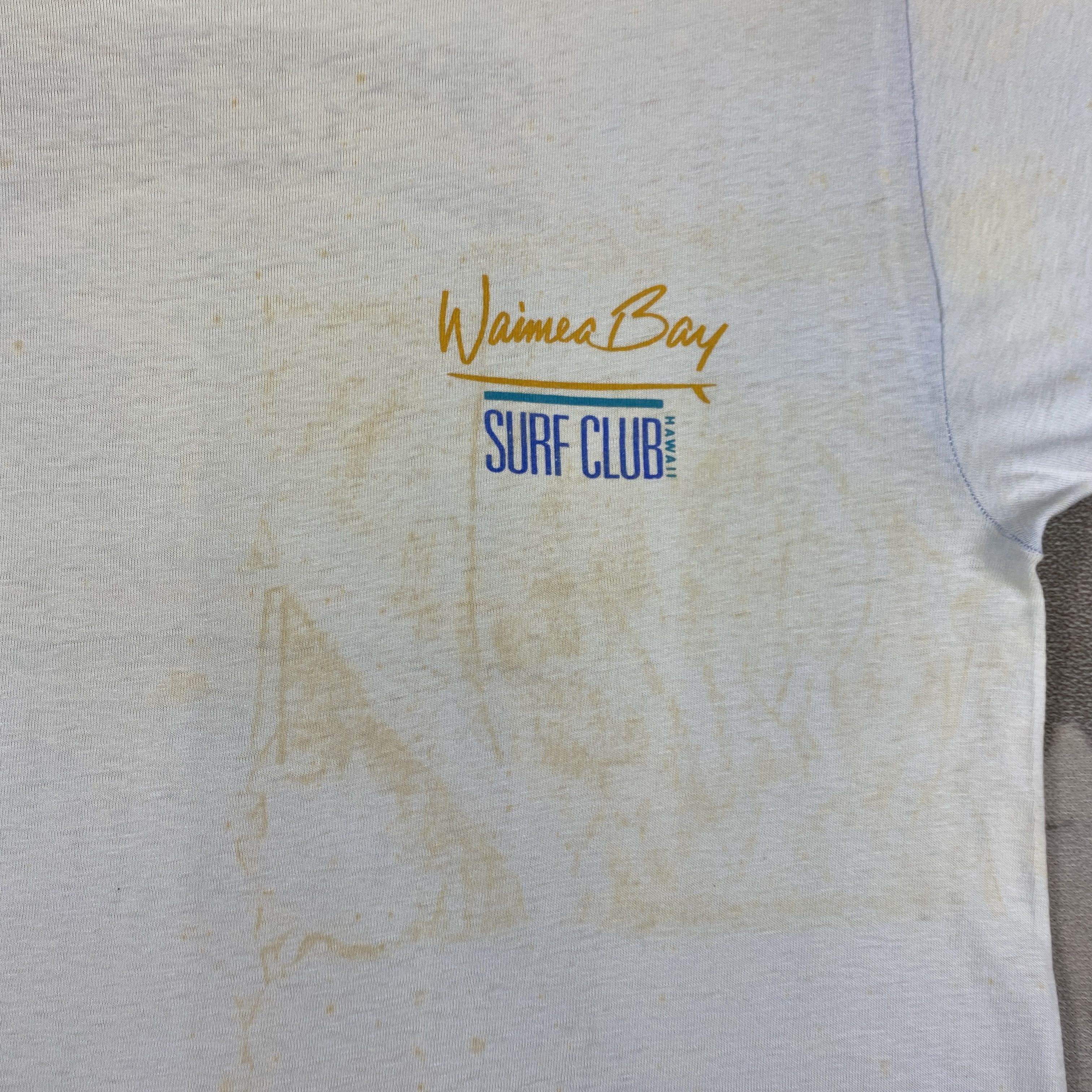 Vintage Vintage Waimea Bay Surf Club Hawaii T-Shirt - L008 Size US S / EU 44-46 / 1 - 7 Thumbnail