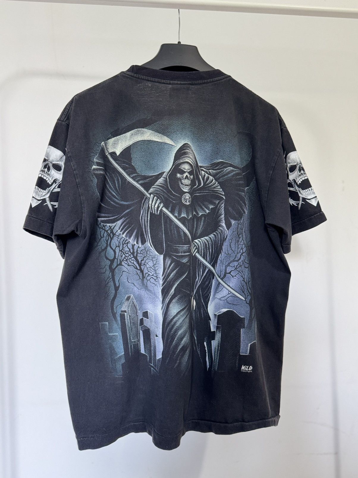 Vintage Vintage Gothic Reaper Scythe T Shirt Tee Size US M / EU 48-50 / 2 - 5 Thumbnail