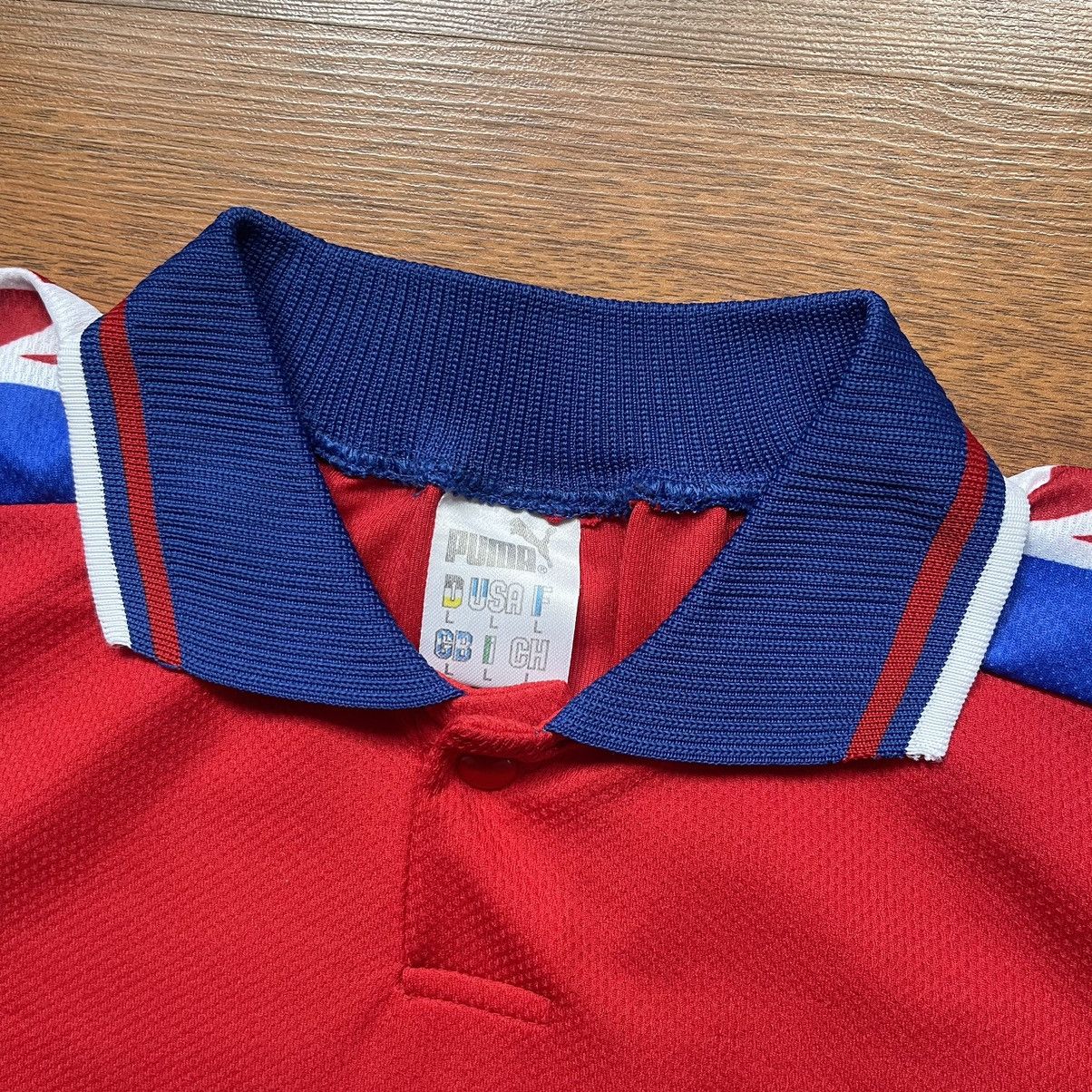 Puma × Vintage CZECH REPUBLIC PUMA 1996 EURO FOOTBALL HOME JERSEY #4 NEDVED Size US L / EU 52-54 / 3 - 6 Thumbnail