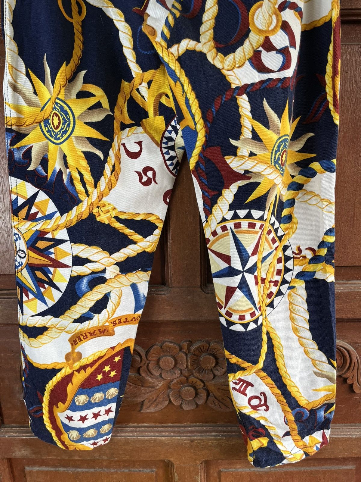 Vintage ITALIAN DESIGNER - BEPPE SPADACINI - TROPICAL PANTS Size US 26 / EU 42 - 6 Thumbnail