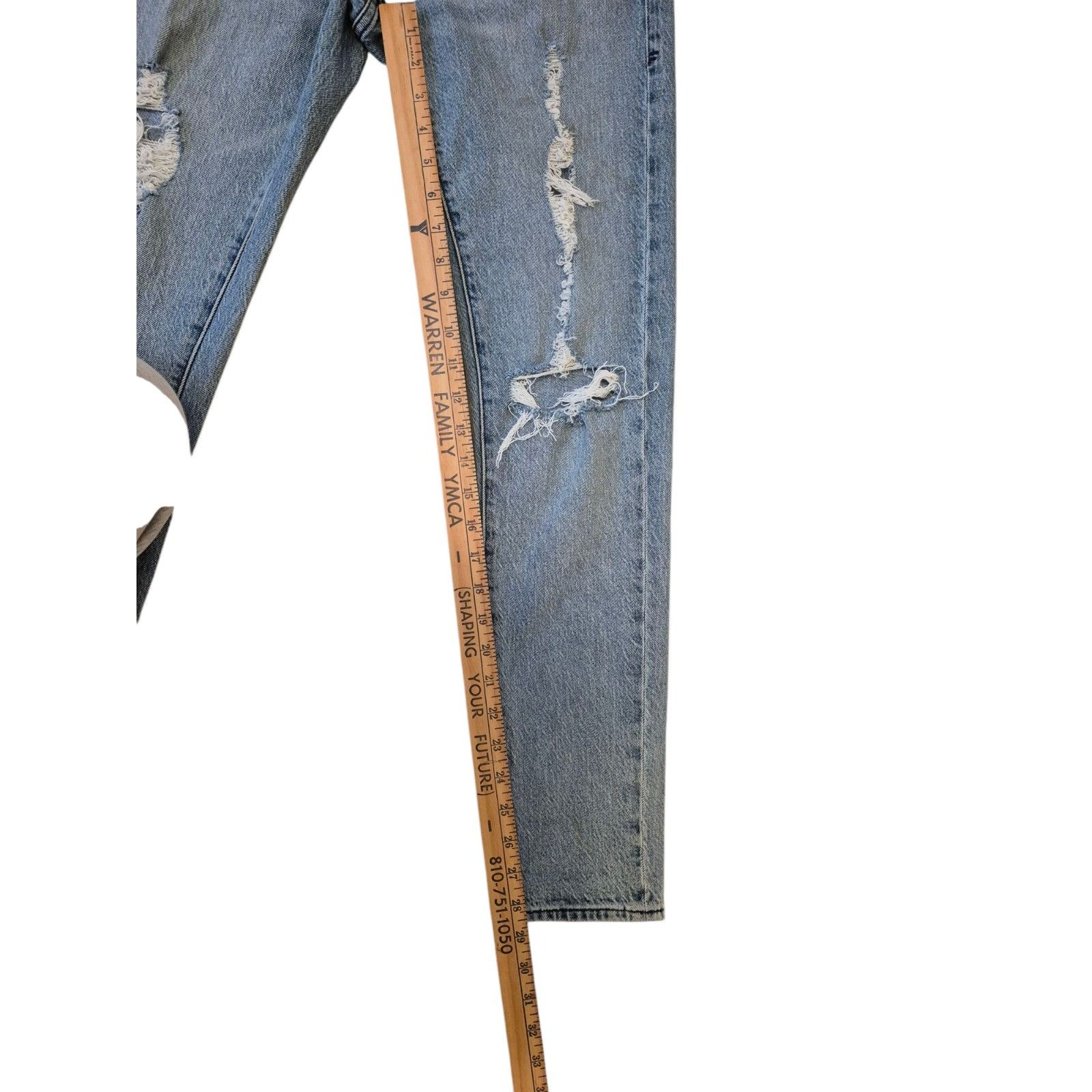 Frame FRAME le Garcon Distressed Jeans Mid Rise Skinny Jeans Mediu Size 25" / US 0 / IT 36 - 5 Thumbnail
