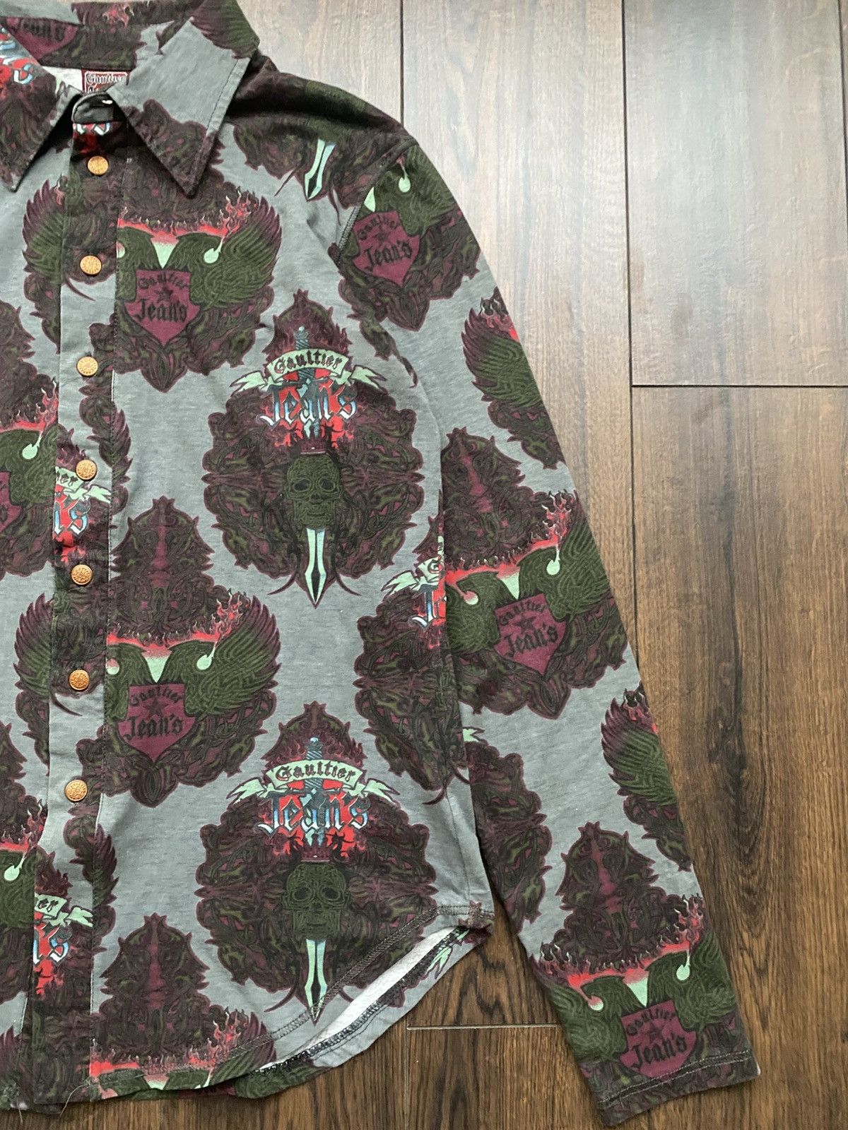 Jean Paul Gaultier Jean Paul Gaultier AW1997 king Overall Print Button Up Shirt Size US M / EU 48-50 / 2 - 5 Thumbnail