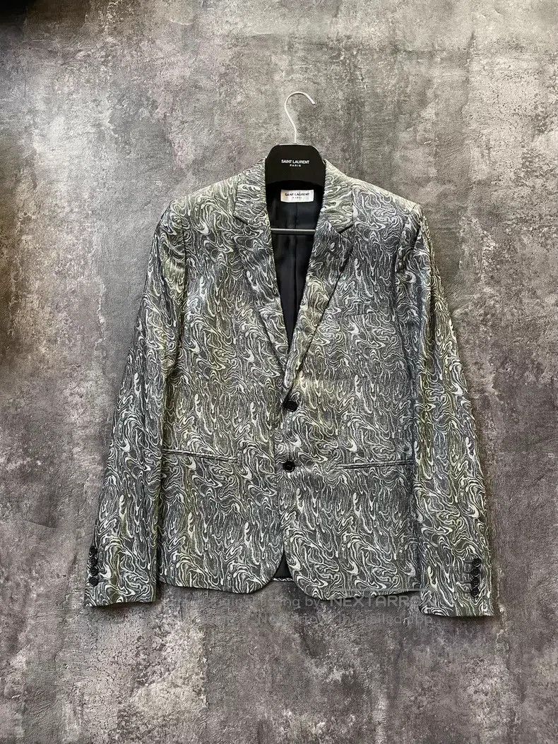 Saint Laurent Paris Saint Laurent Paris Water wave silver thread silk suit Size US S / EU 44-46 / 1 - 1 Thumbnail