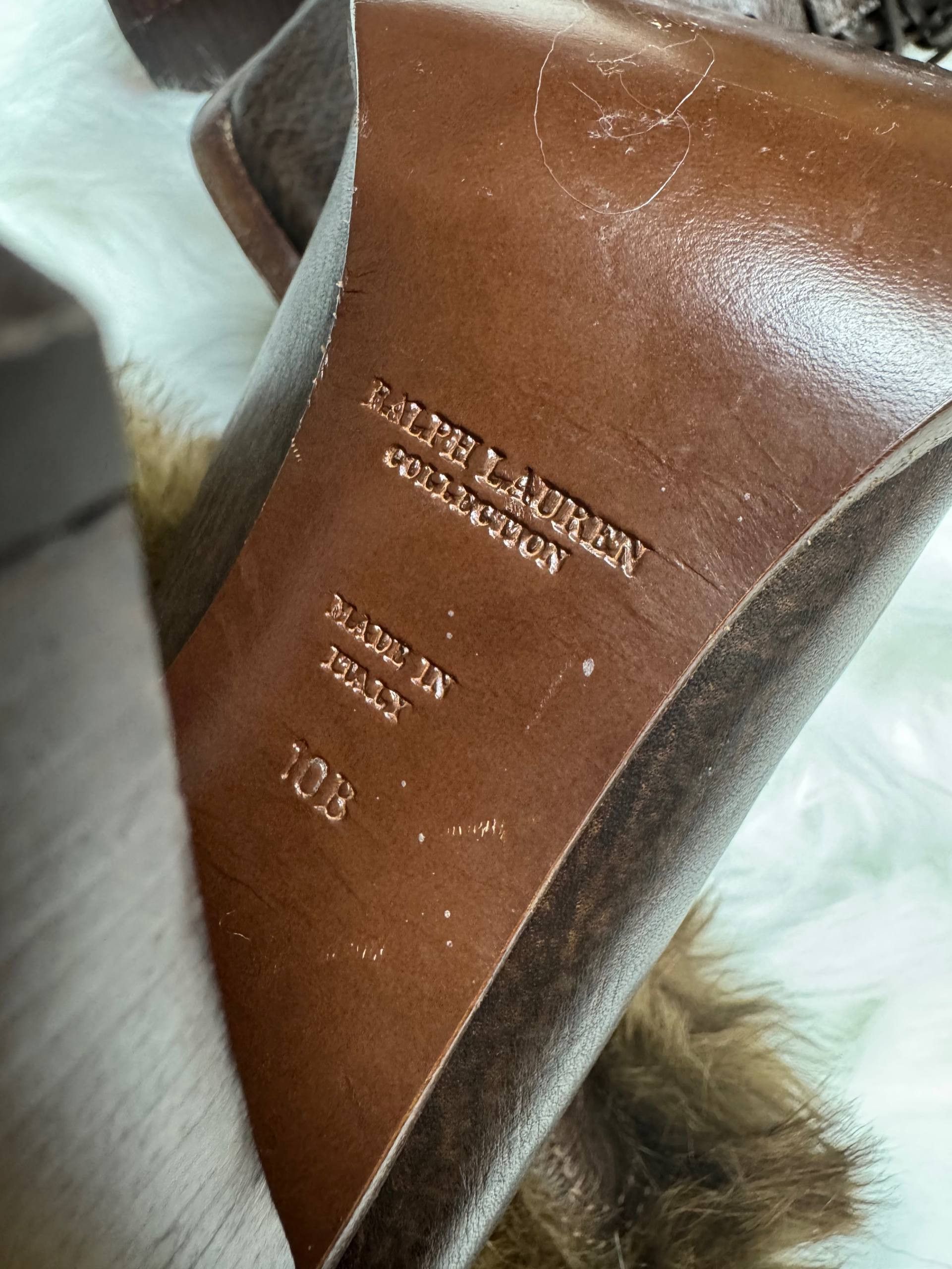 Ralph Lauren Purple Label Ralph Lauren Purple Label Leather Fur Boots Heels Italy 10B Size US 10 / IT 40 - 12 Thumbnail