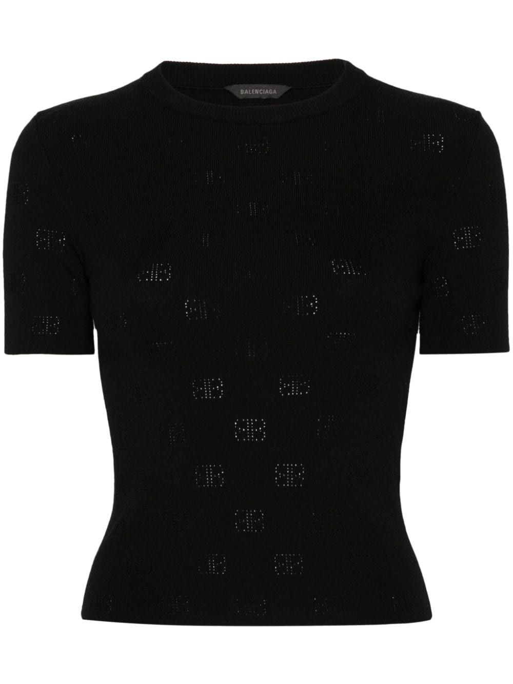 Balenciaga OPEN-KNIT WOOL TOP Size L / US 10 / IT 46 - 1 Thumbnail
