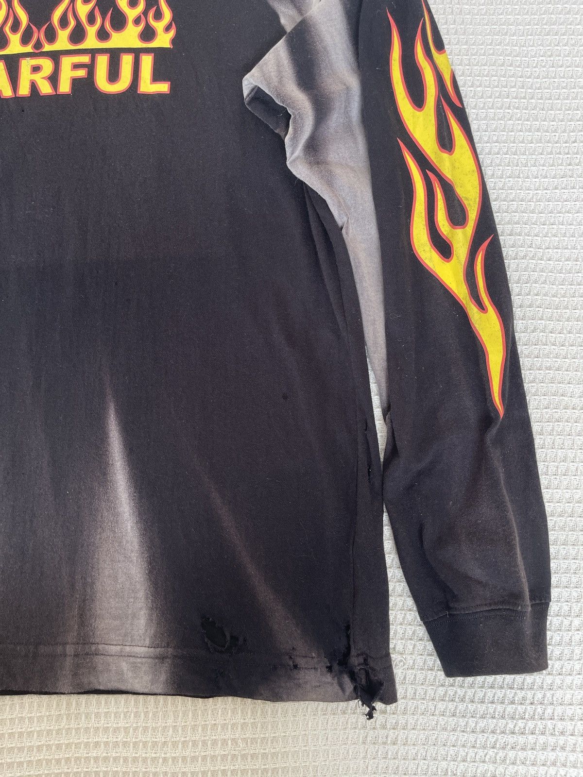 Unsound Rags Rare‼️Vintage TRASHED🔥FEARFUL🔥Flame Sun Faded Long Sleeve Tee Size US S / EU 44-46 / 1 - 9 Thumbnail