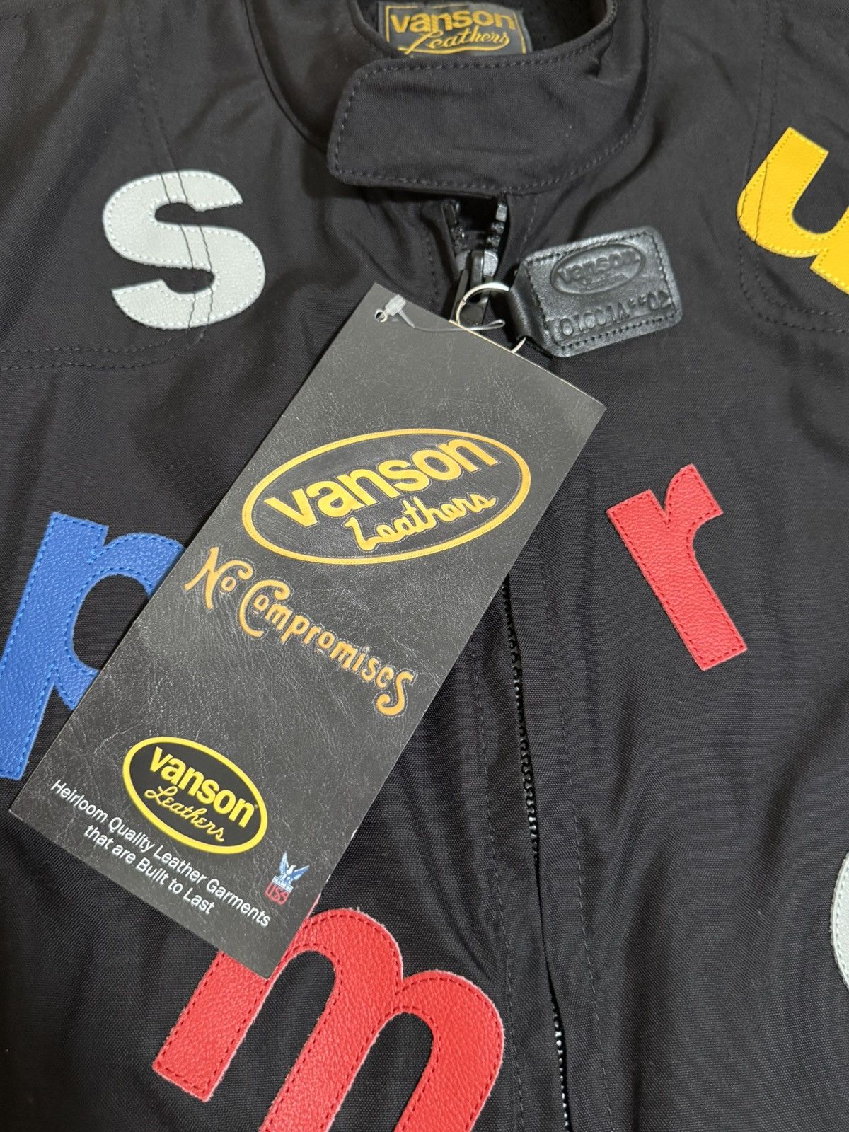 Supreme × Vanson Leathers 🔥Supreme x Vanson Leathers Multi Logo Letters Cordura Jacket Size US L / EU 52-54 / 3 - 19 Thumbnail
