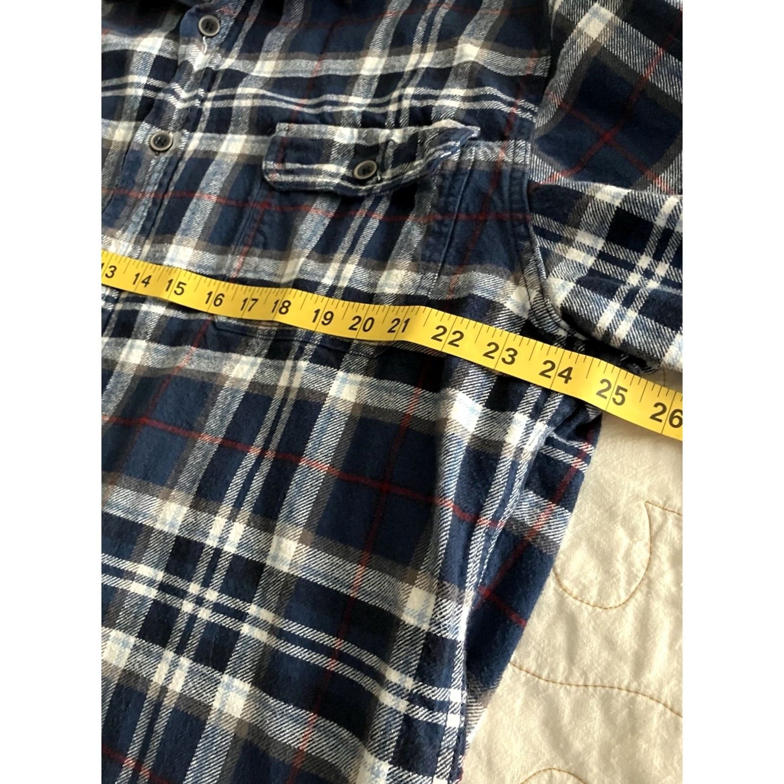 Vintage JACHS Men's Shirt 2XL Blue Tartan Plaid Flannel Heavyweight Cotton Long Sleeve Button-Up Size US XXL / EU 58 / 5 - 4 Thumbnail