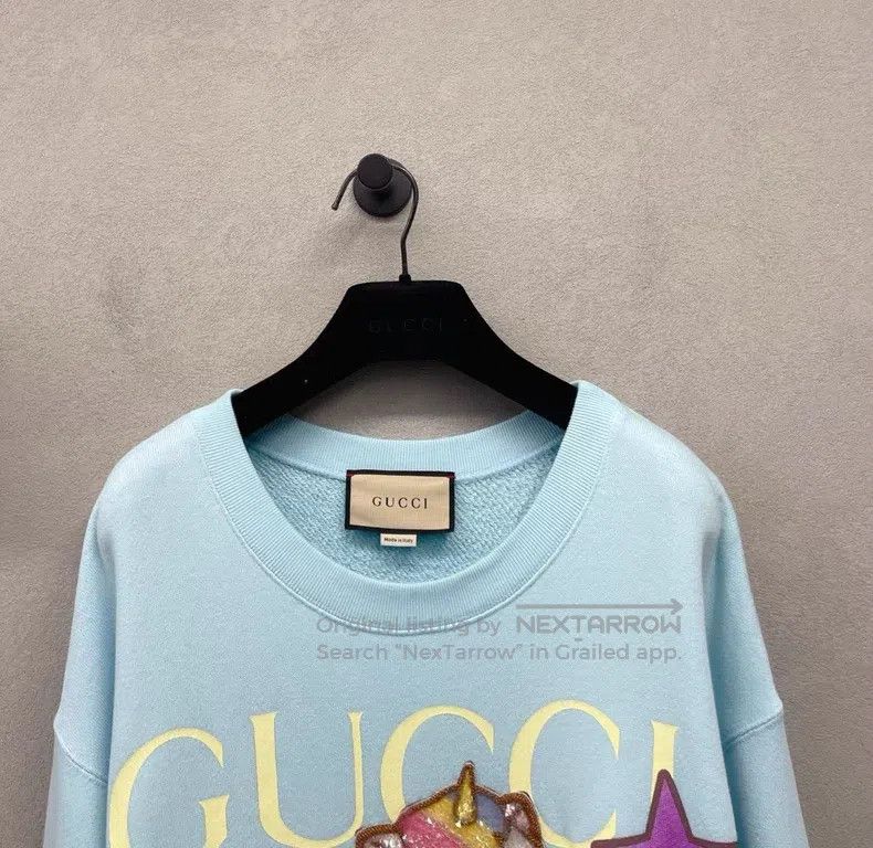 Gucci Gucci Cartoon pattern blue sweatshirt Size US M / EU 48-50 / 2 - 4 Thumbnail
