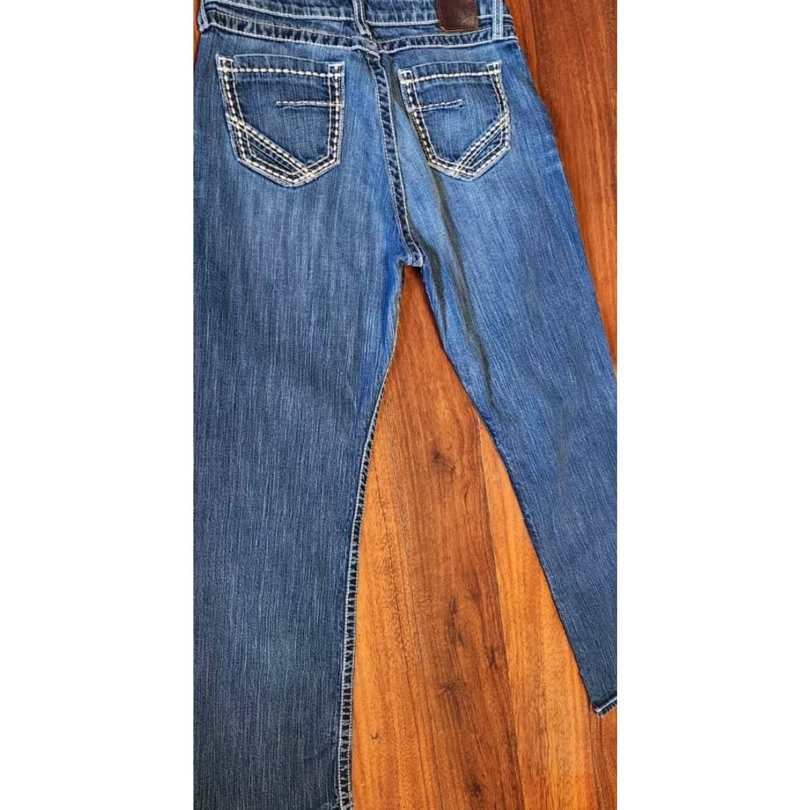 Vintage BKE Taylor Jeans Women’s 30x31.5 Blue Denim Mid Rise Boot Bootcut Stretch Buckle Jeans Size 30" / US 8 / IT 44 - 3 Thumbnail