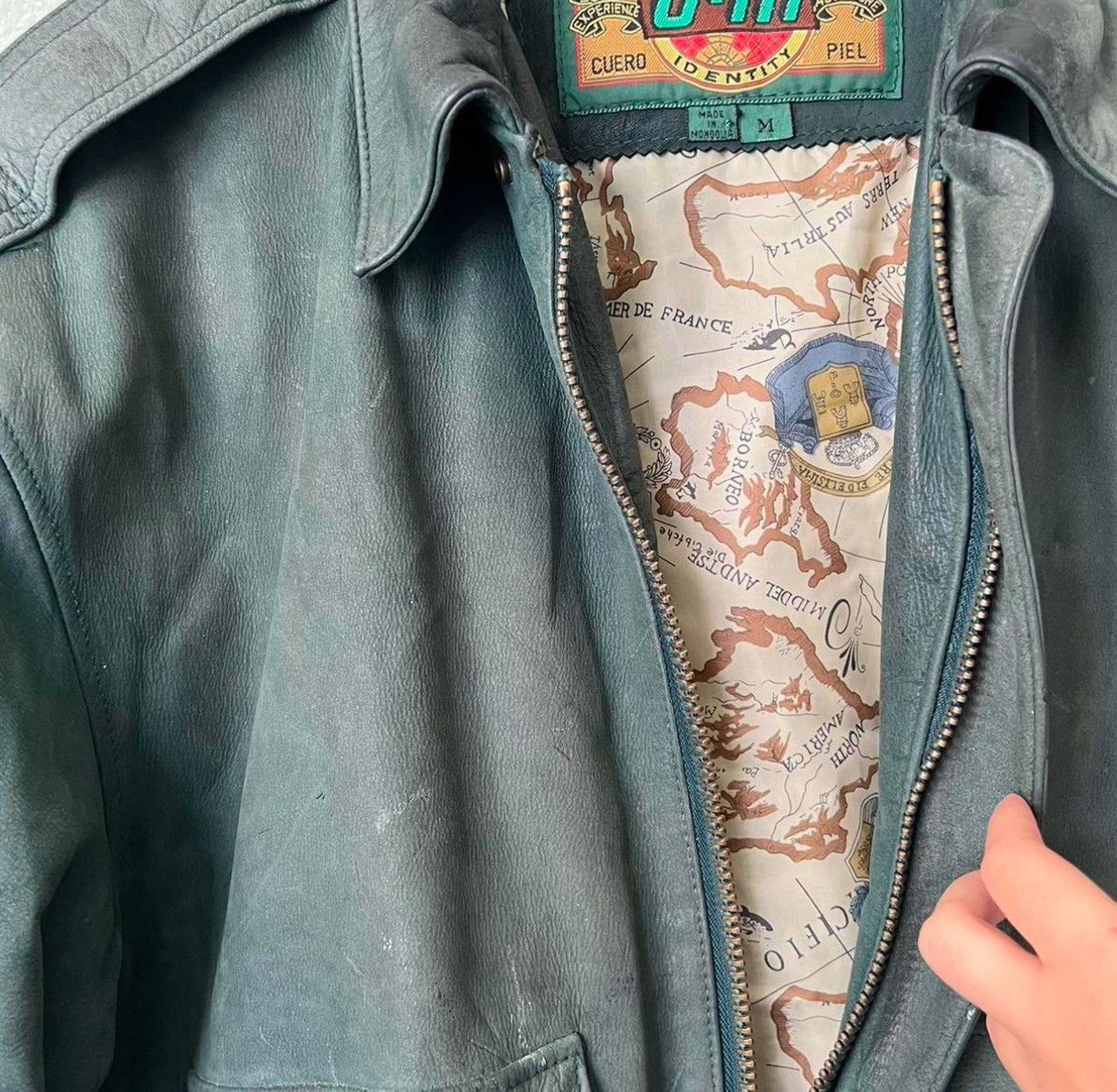 Other VINTAGE GREEN LEATHER JACKET Size US M / EU 48-50 / 2 - 2 Thumbnail
